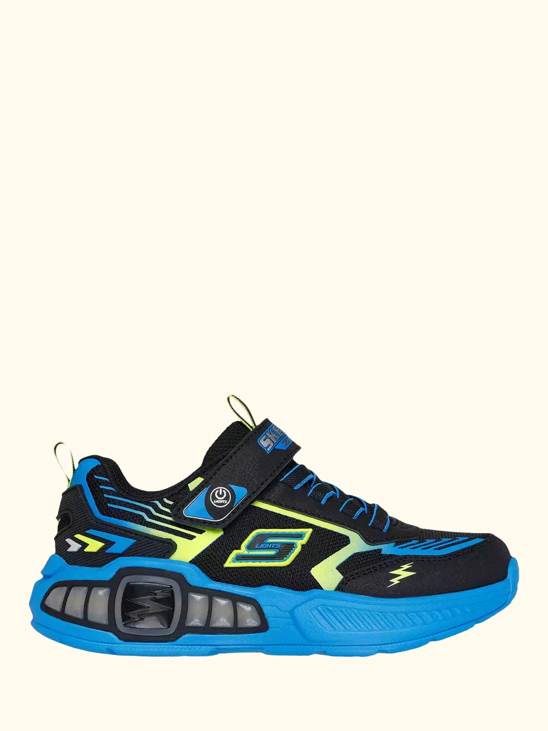 Skechers Kids' S-Lights Light Storm 3.0 Trainers, Black/Multi
