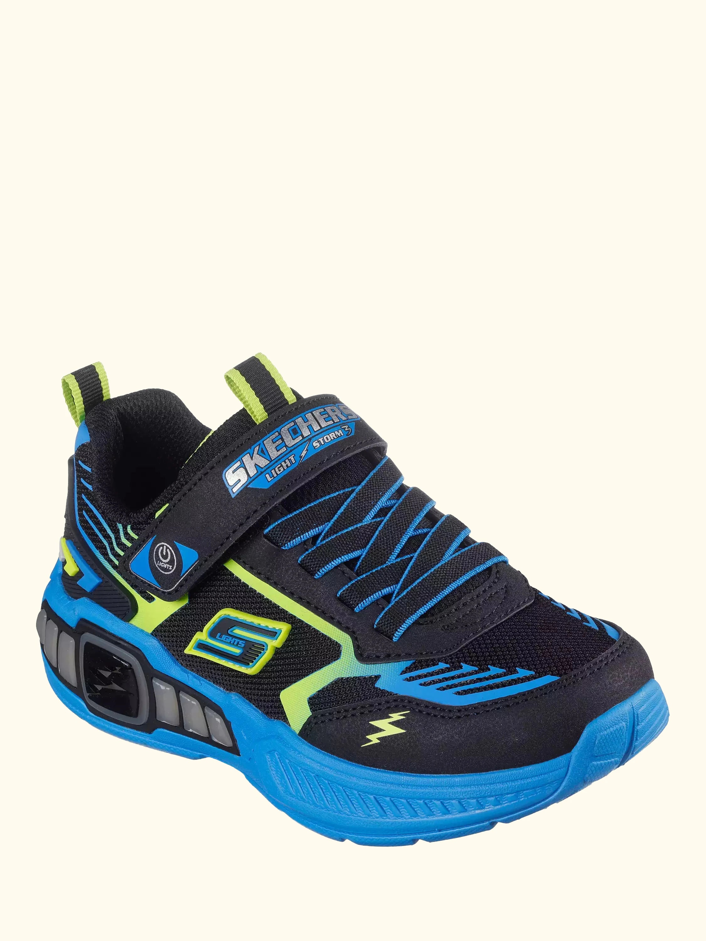 Skechers Kids' S-Lights Light Storm 3.0 Trainers, Black/Multi