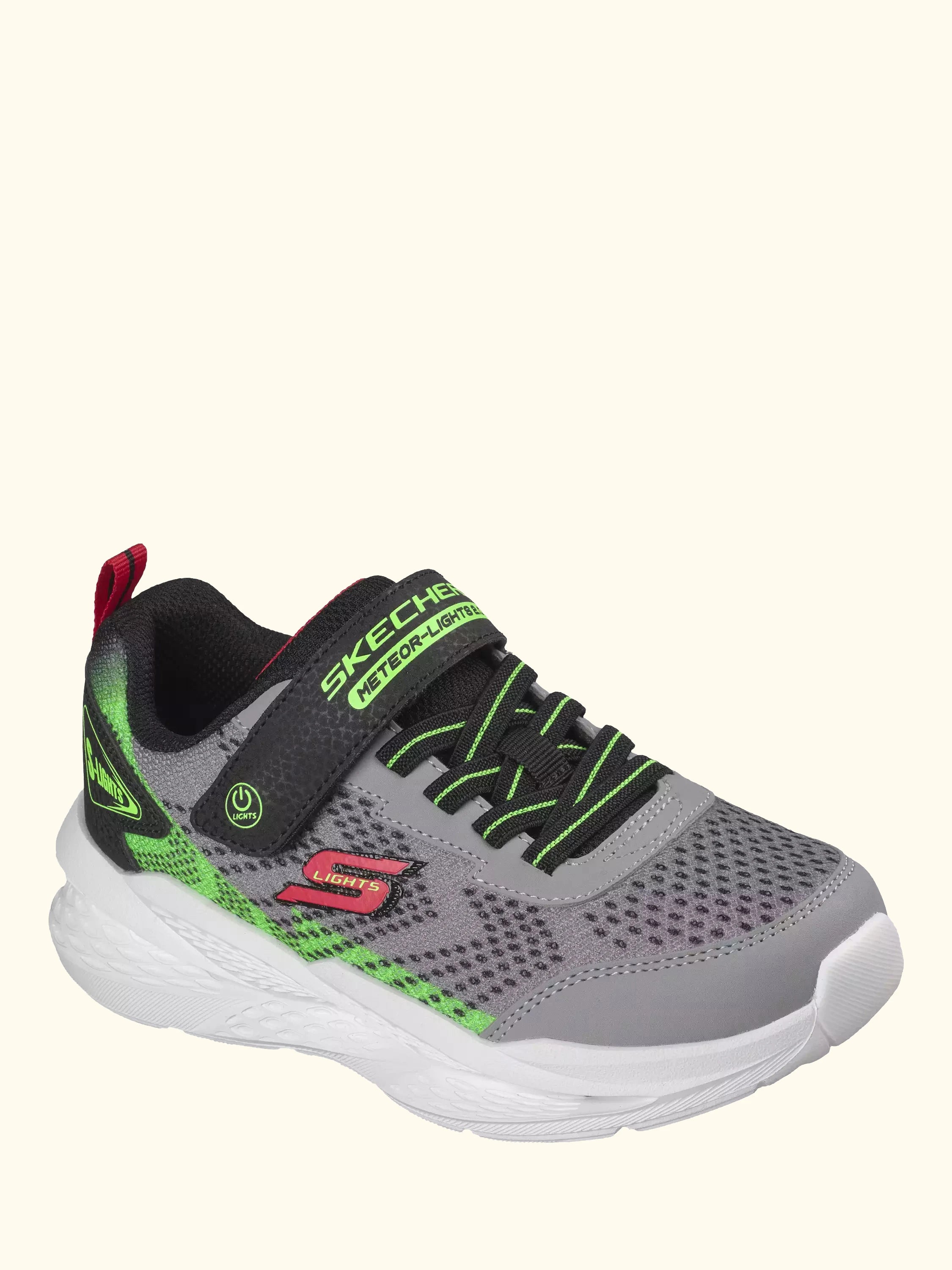 Skechers Kids' S-Lights Meteor-Lights 2.0 Trainers, Grey/Multi