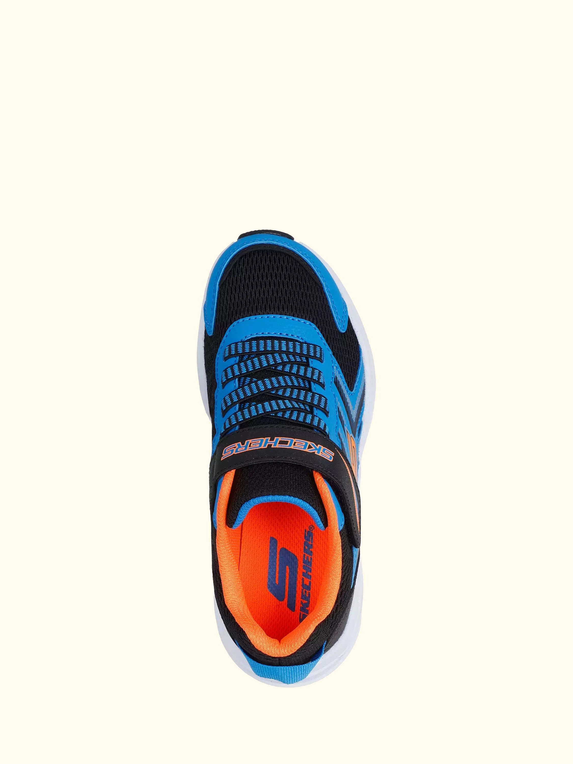 Skechers Kids' Microspec Tread Trainers, Blue/Multi
