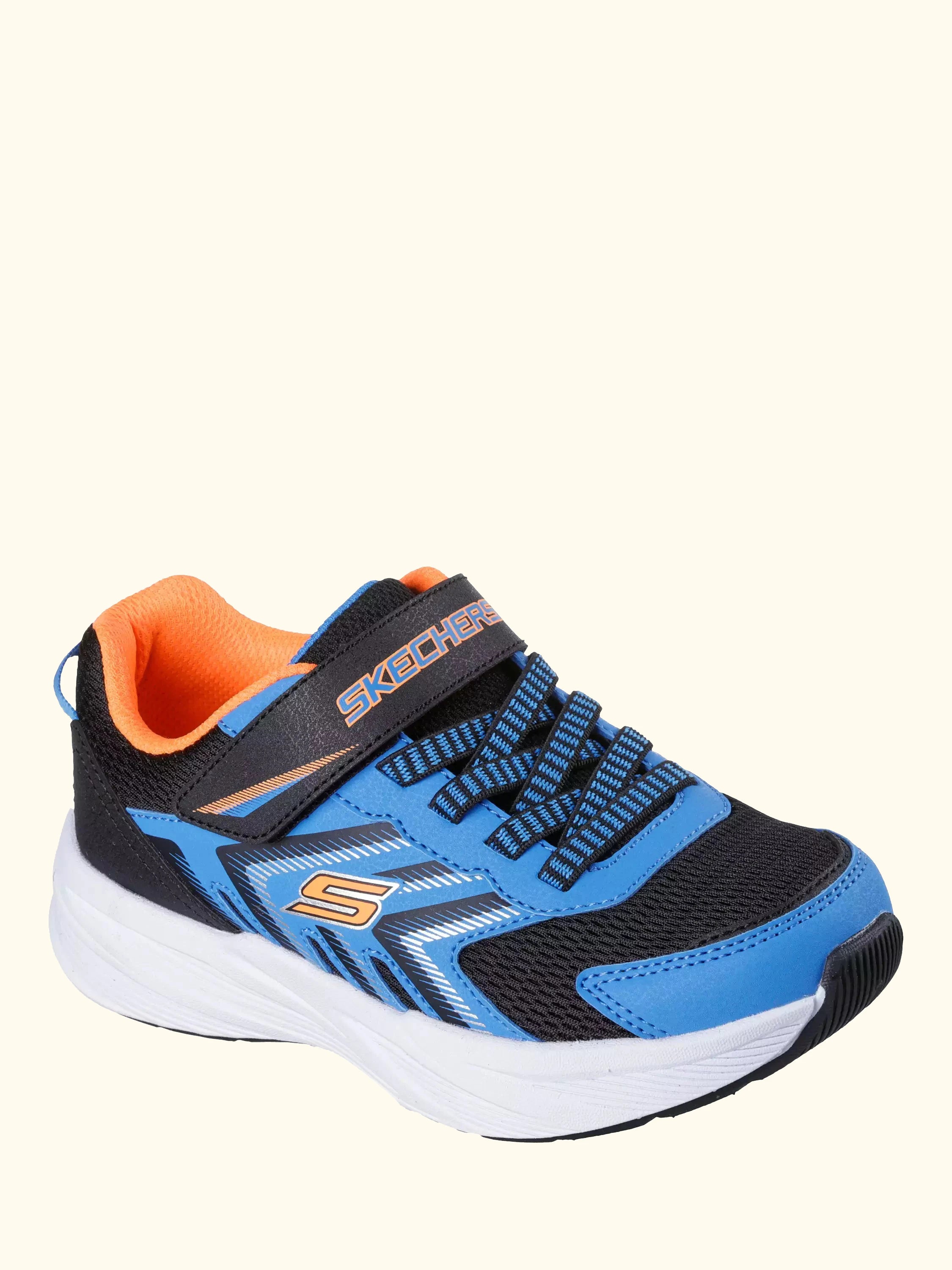 Skechers Kids' Microspec Tread Trainers, Blue/Multi