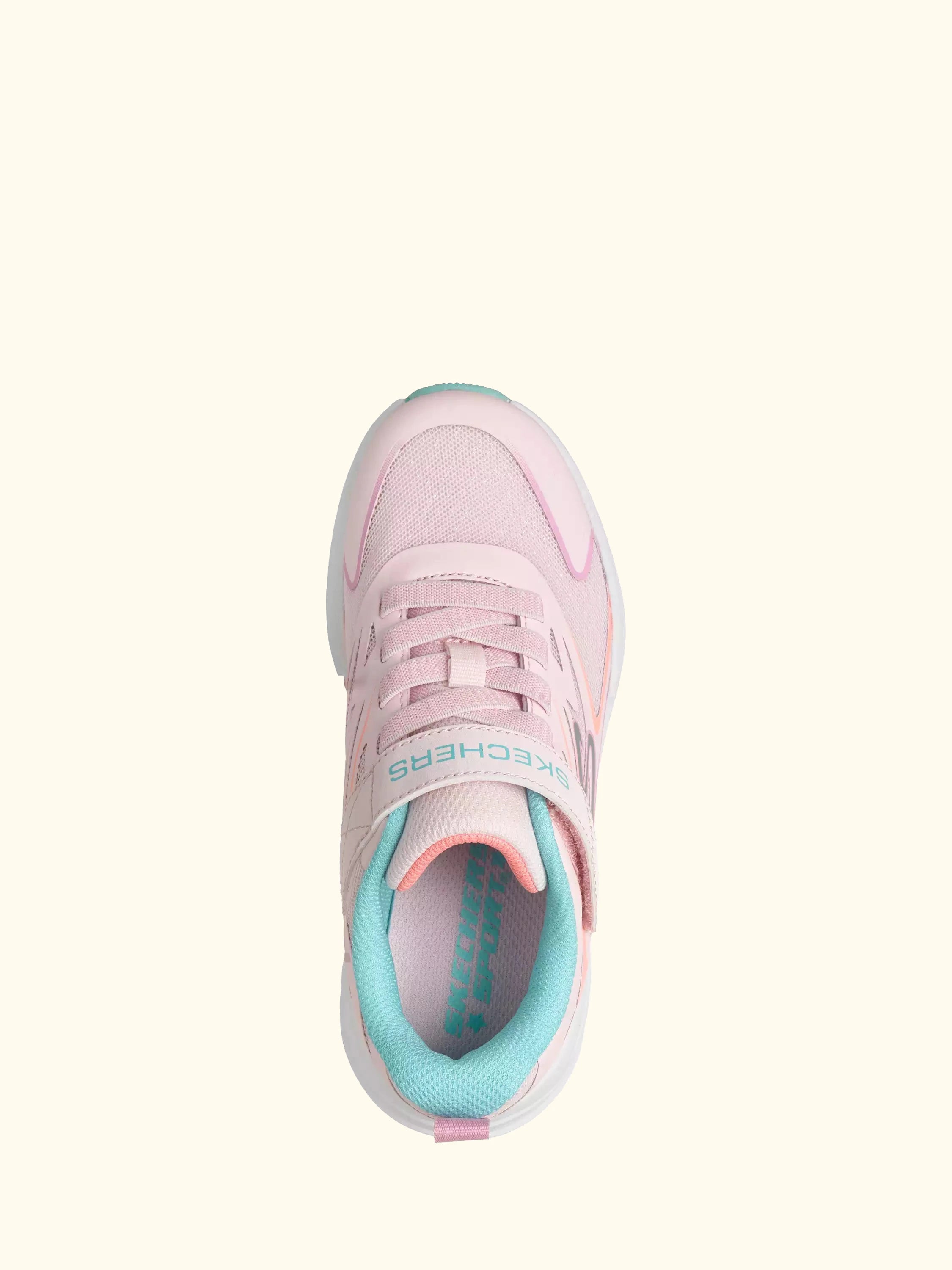Skechers Kids' Microspec Tread Trainers, Pink/Multi