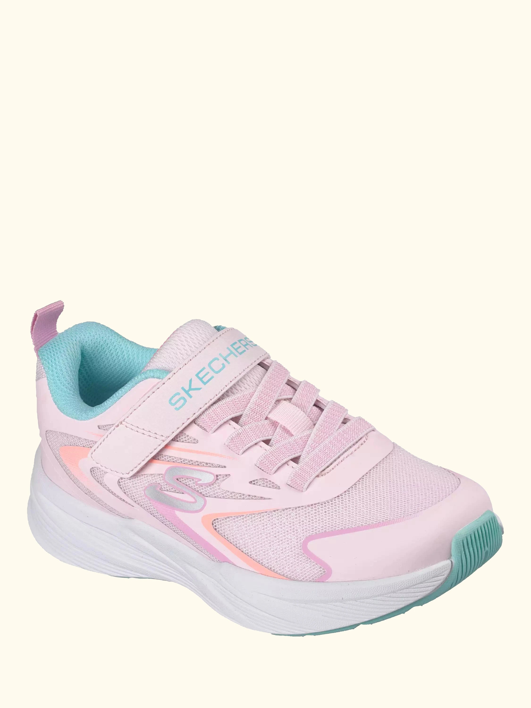 Skechers Kids' Microspec Tread Trainers, Pink/Multi