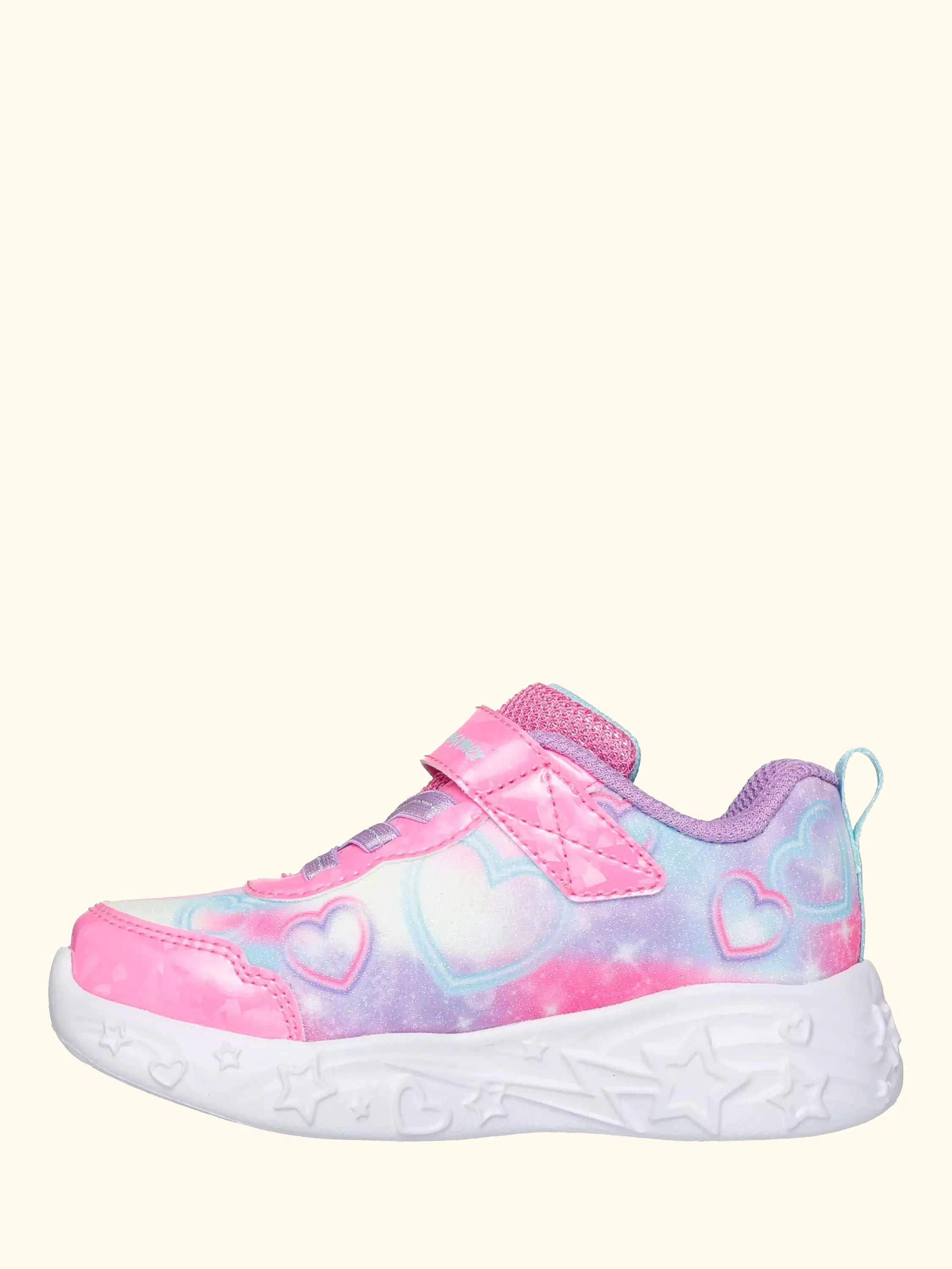 Skechers Kids' Unicorn Charmer Lil Heart Sparkles Trainers, Pink/Multi