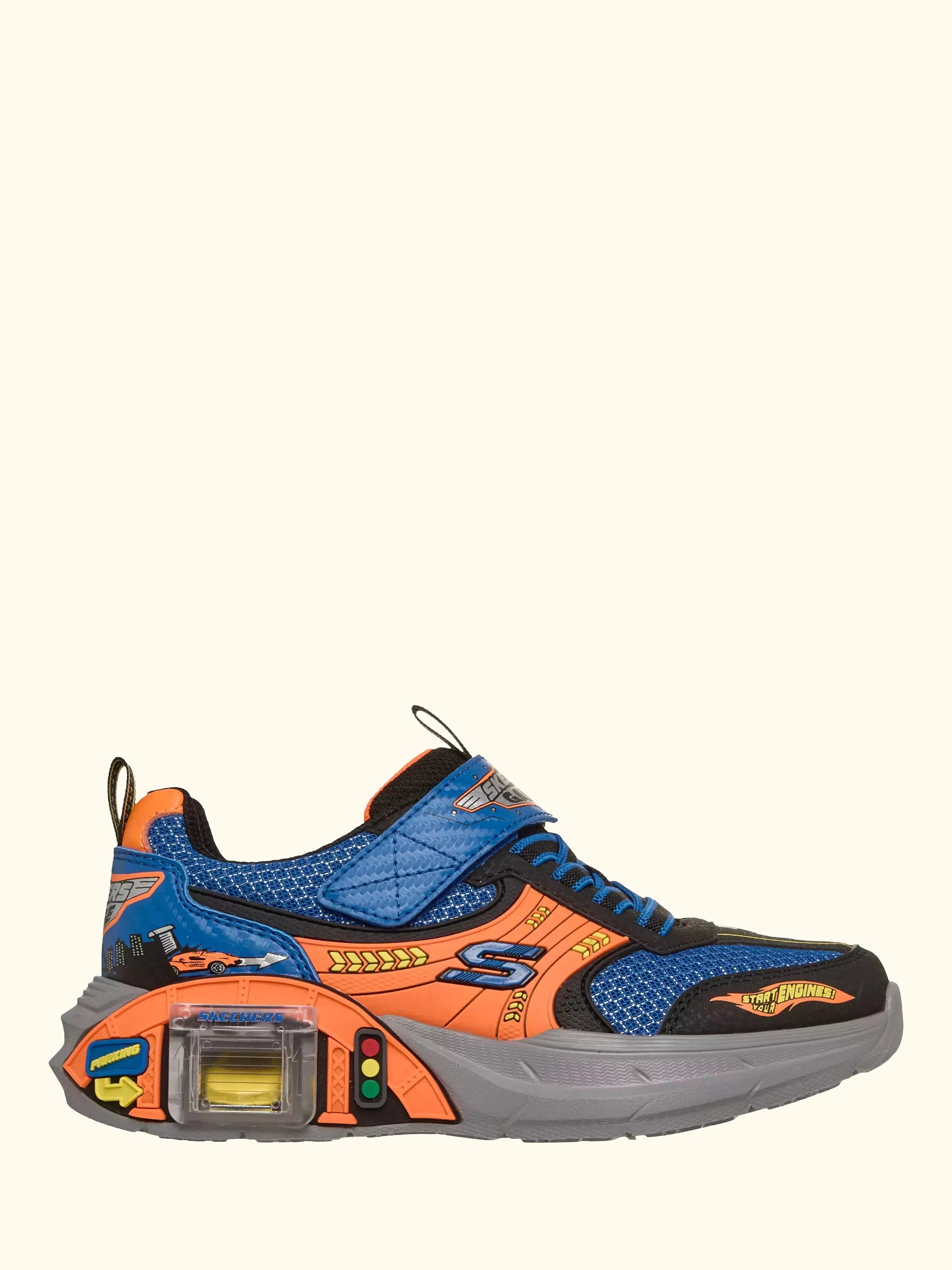 Skechers Kids' Garage Trainers, Blue/Multi