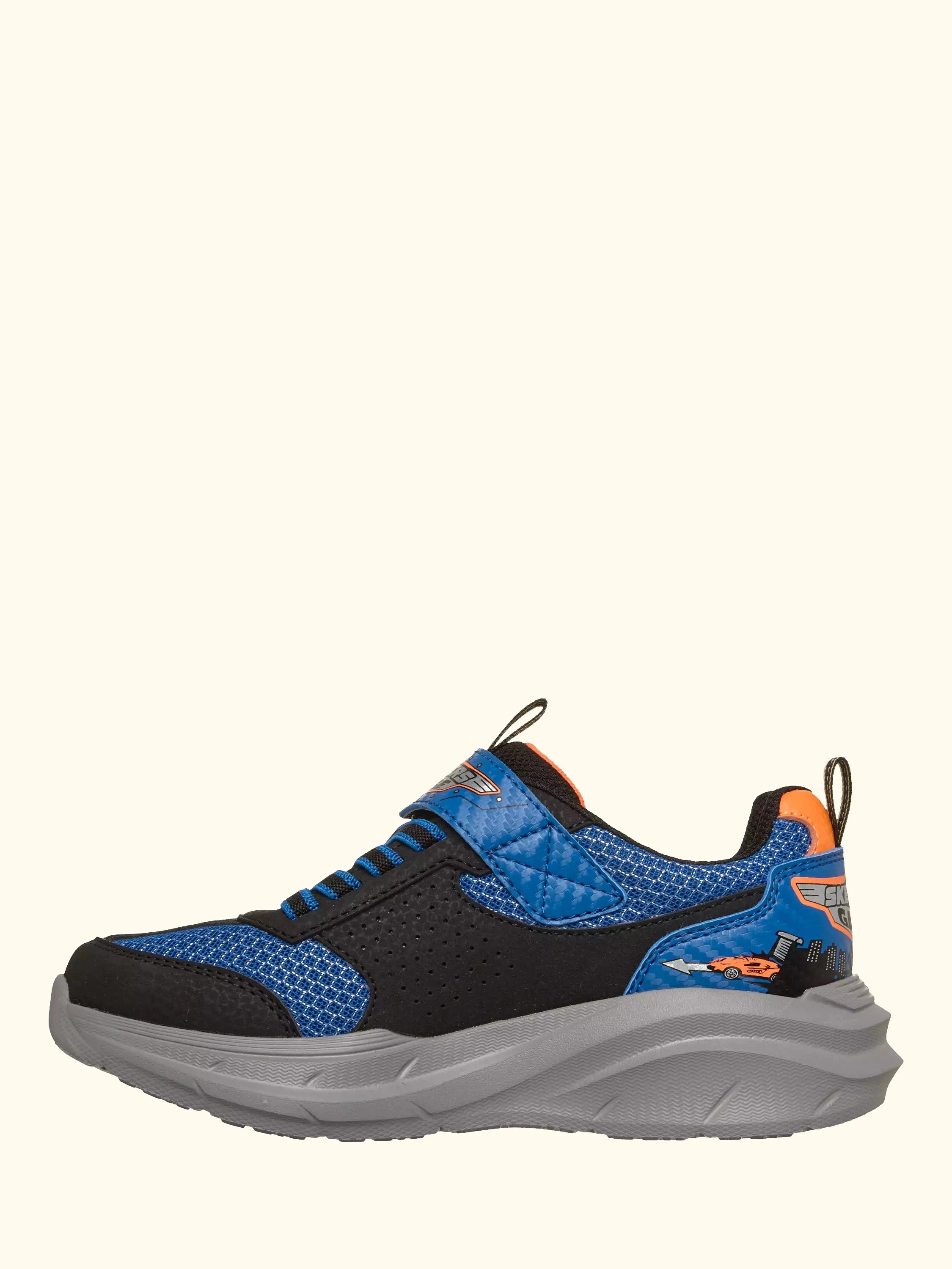Skechers Kids' Garage Trainers, Blue/Multi