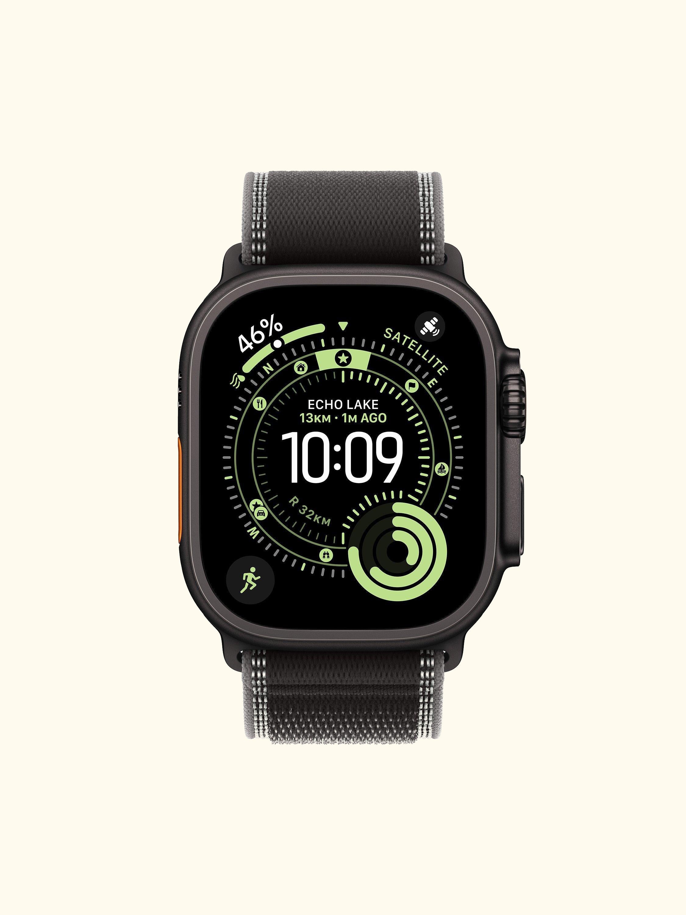 Watch Ultra 3 GPS + Cellular, 49mm, Titanium Case with Trail Loop, Small-Medium, Black Titanium/Black Charcoal