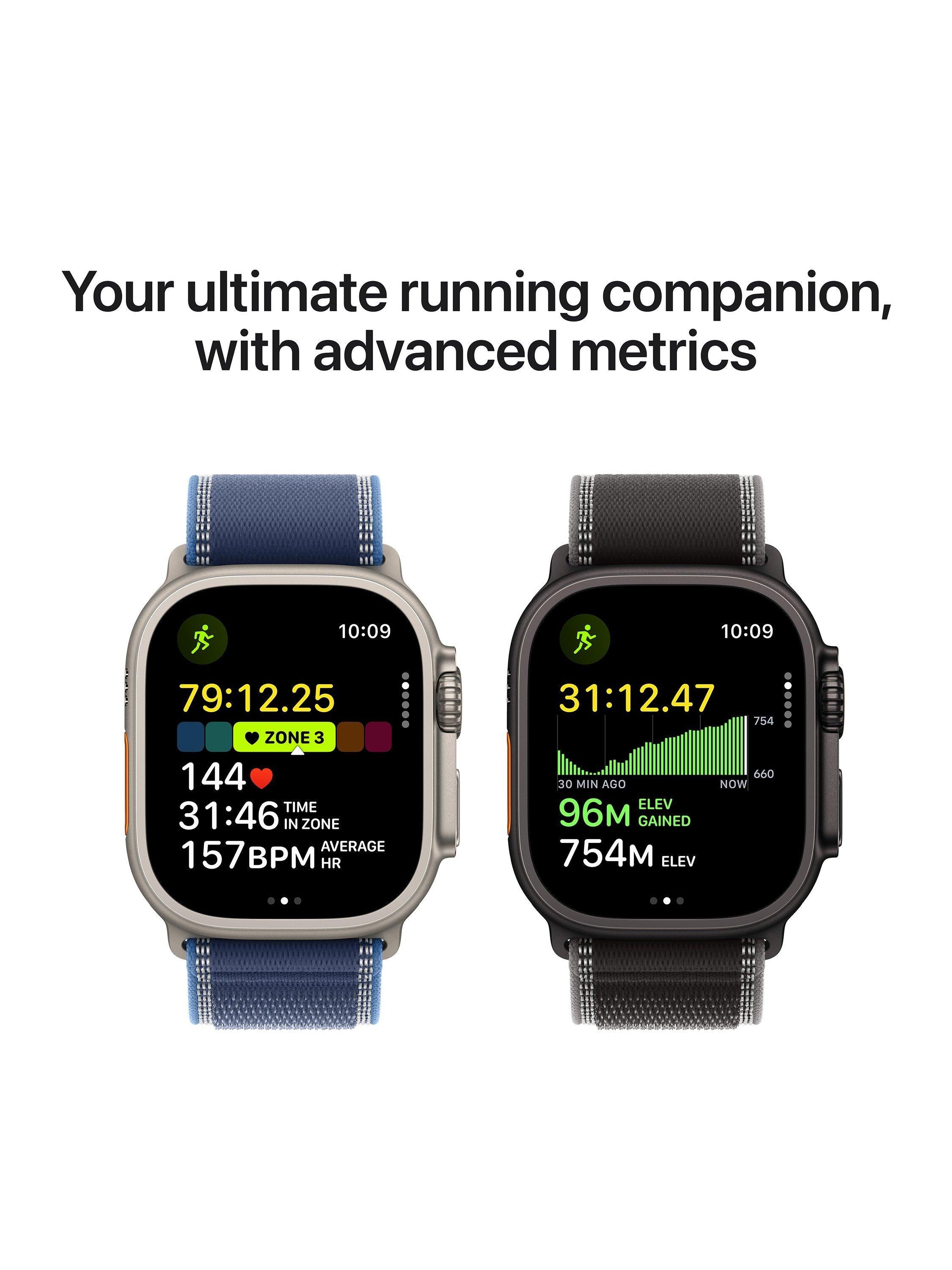 Watch Ultra 3 GPS + Cellular, 49mm, Titanium Case with Trail Loop, Small-Medium, Black Titanium/Black Charcoal