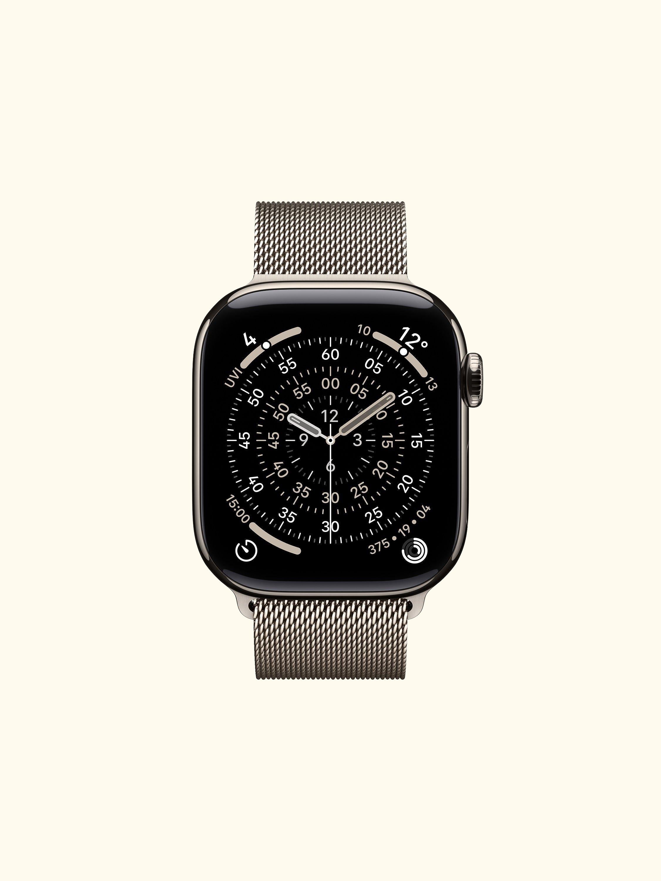 Watch Series 11 GPS + Cellular, 42mm, Titanium Case, Milanese Loop
