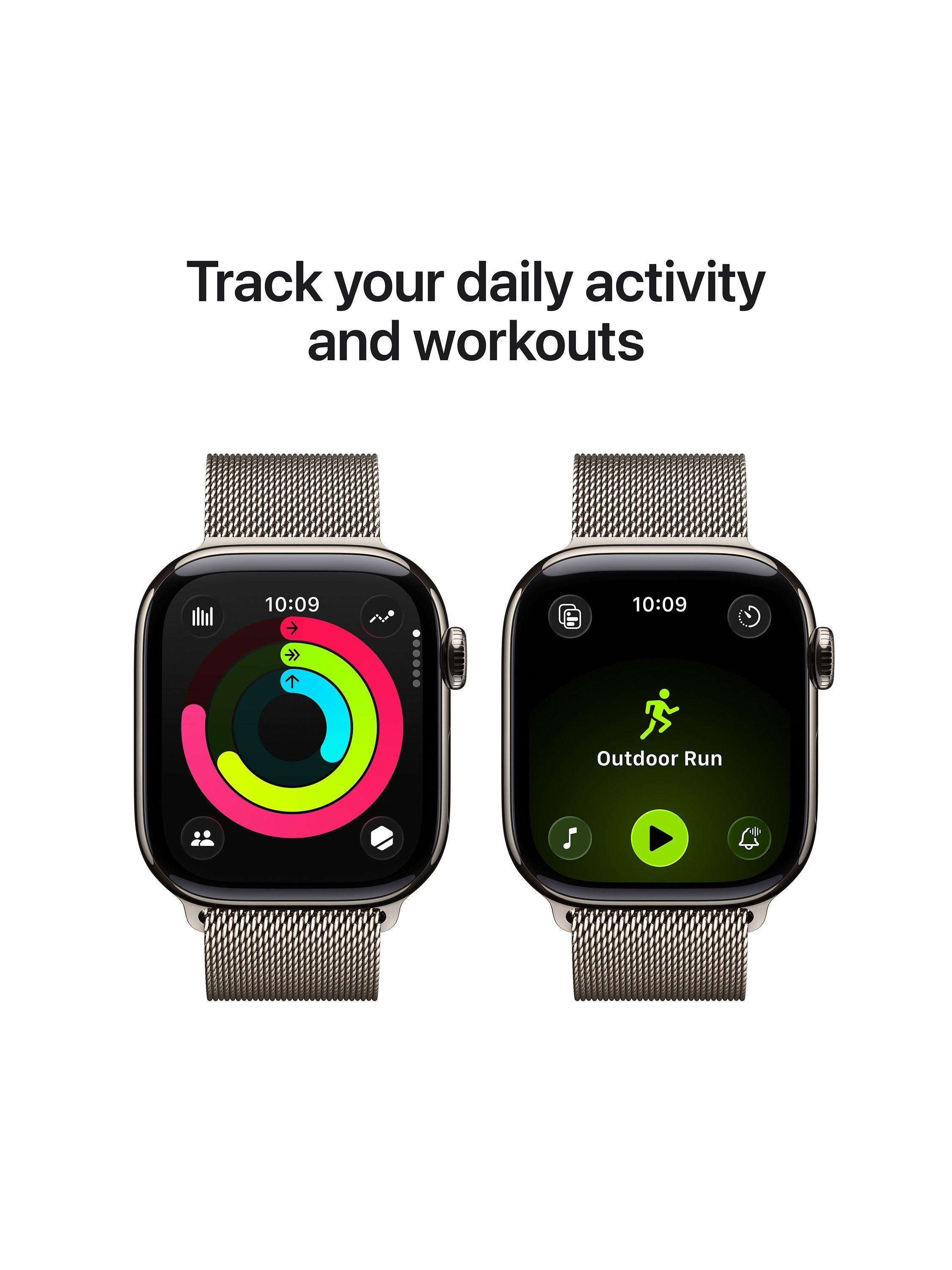 Watch Series 11 GPS + Cellular, 42mm, Titanium Case, Milanese Loop