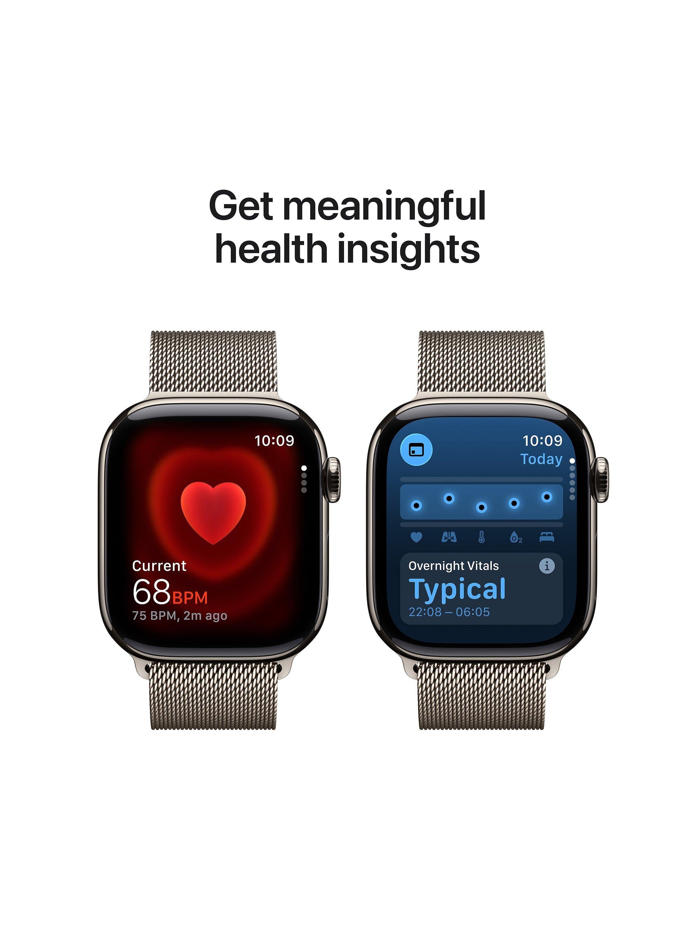 Watch Series 11 GPS + Cellular, 42mm, Titanium Case, Milanese Loop