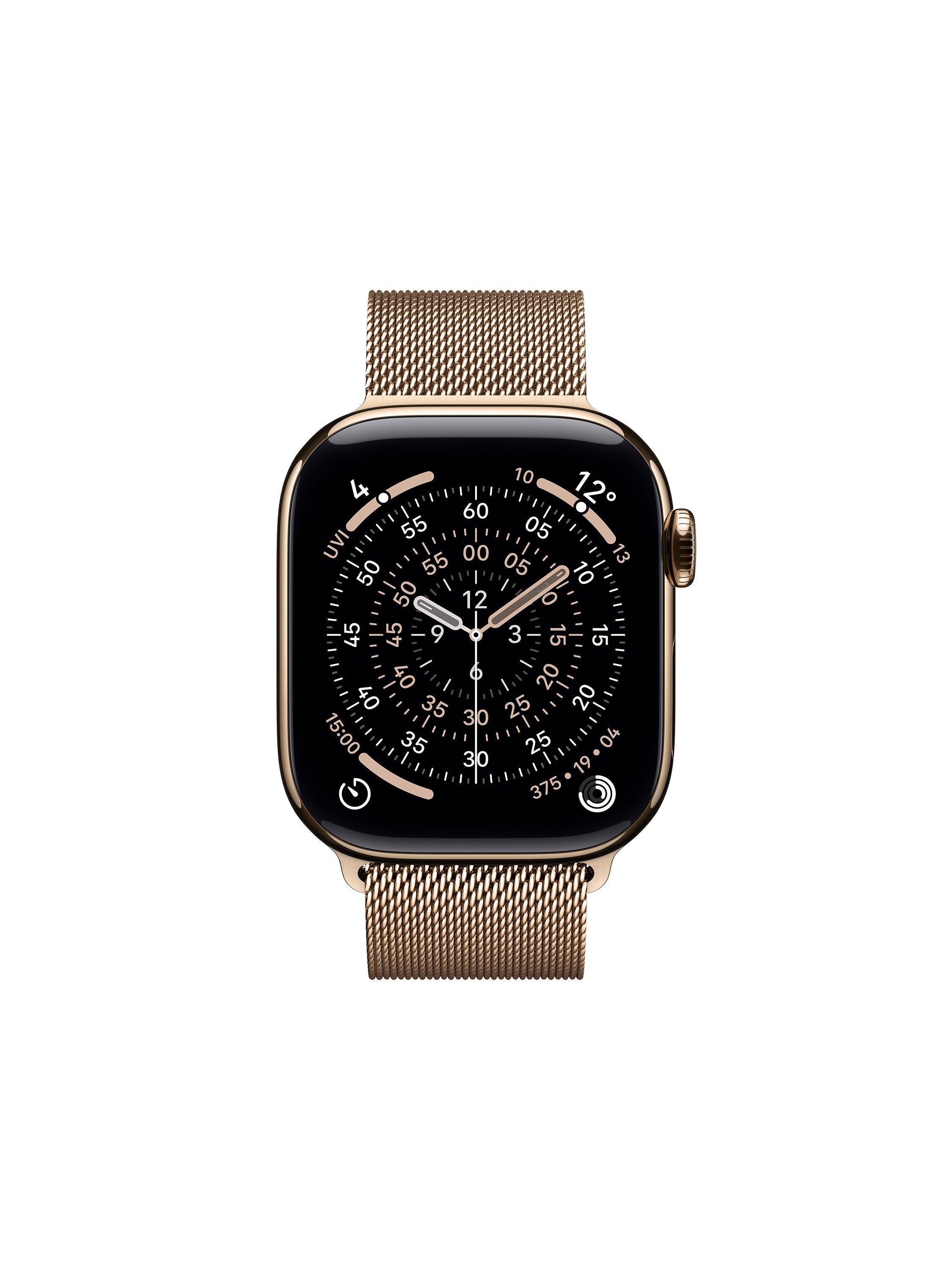 Watch Series 11 GPS + Cellular, 46mm, Titanium Case, Medium-Large Milanese Loop
