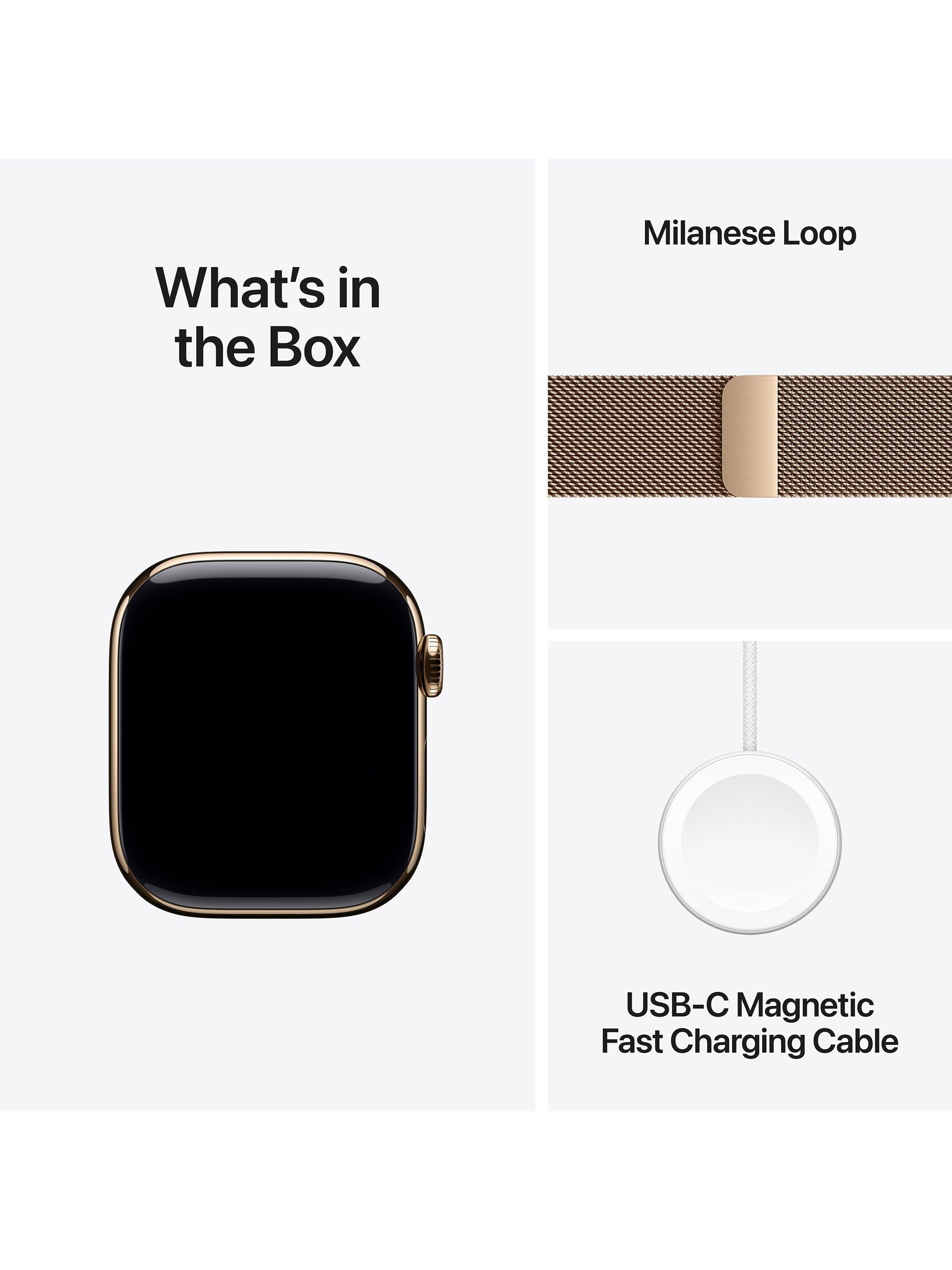 Watch Series 11 GPS + Cellular, 42mm, Titanium Case, Milanese Loop