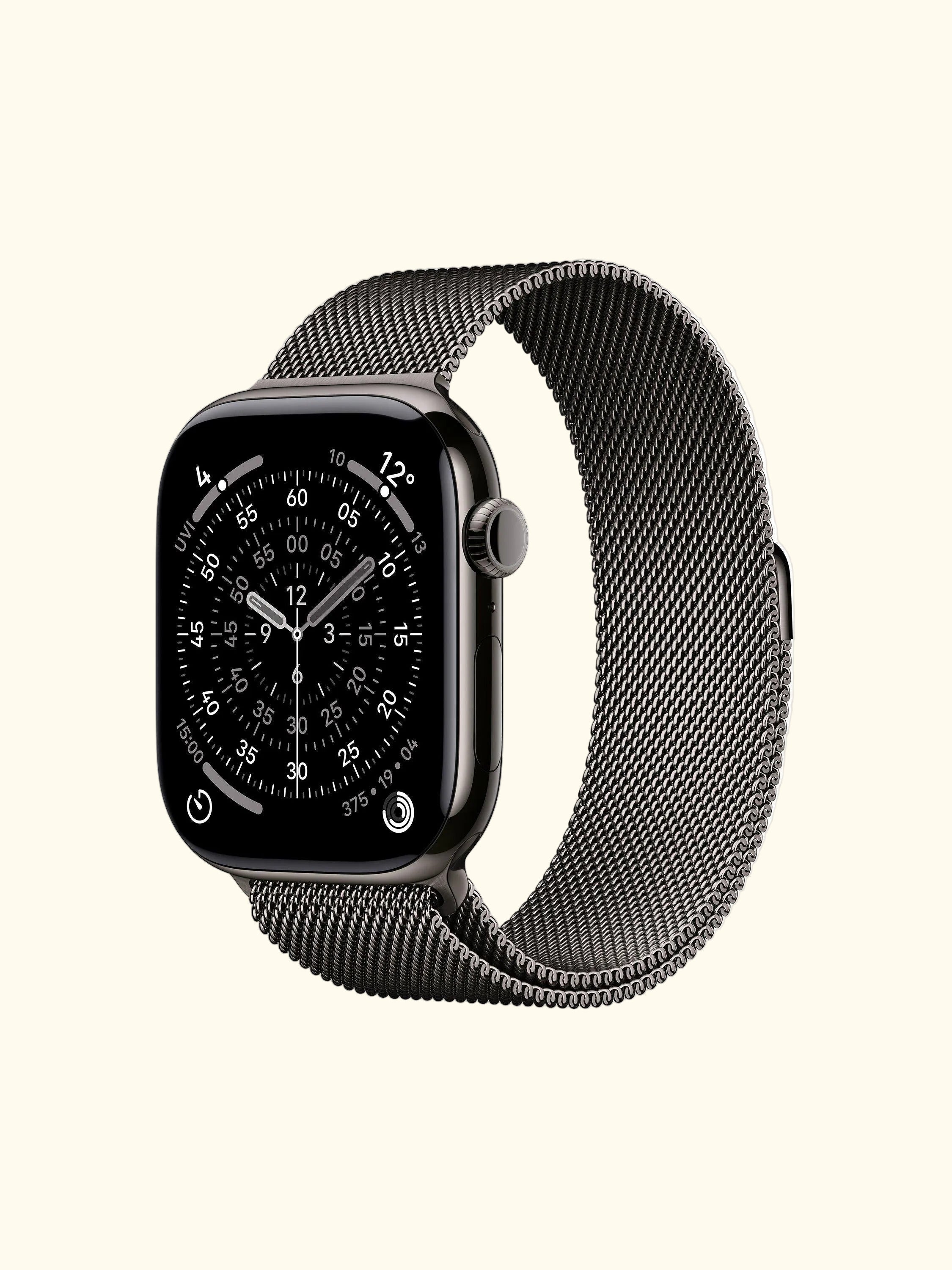Watch Series 11 GPS + Cellular, 46mm, Titanium Case, Medium-Large Milanese Loop