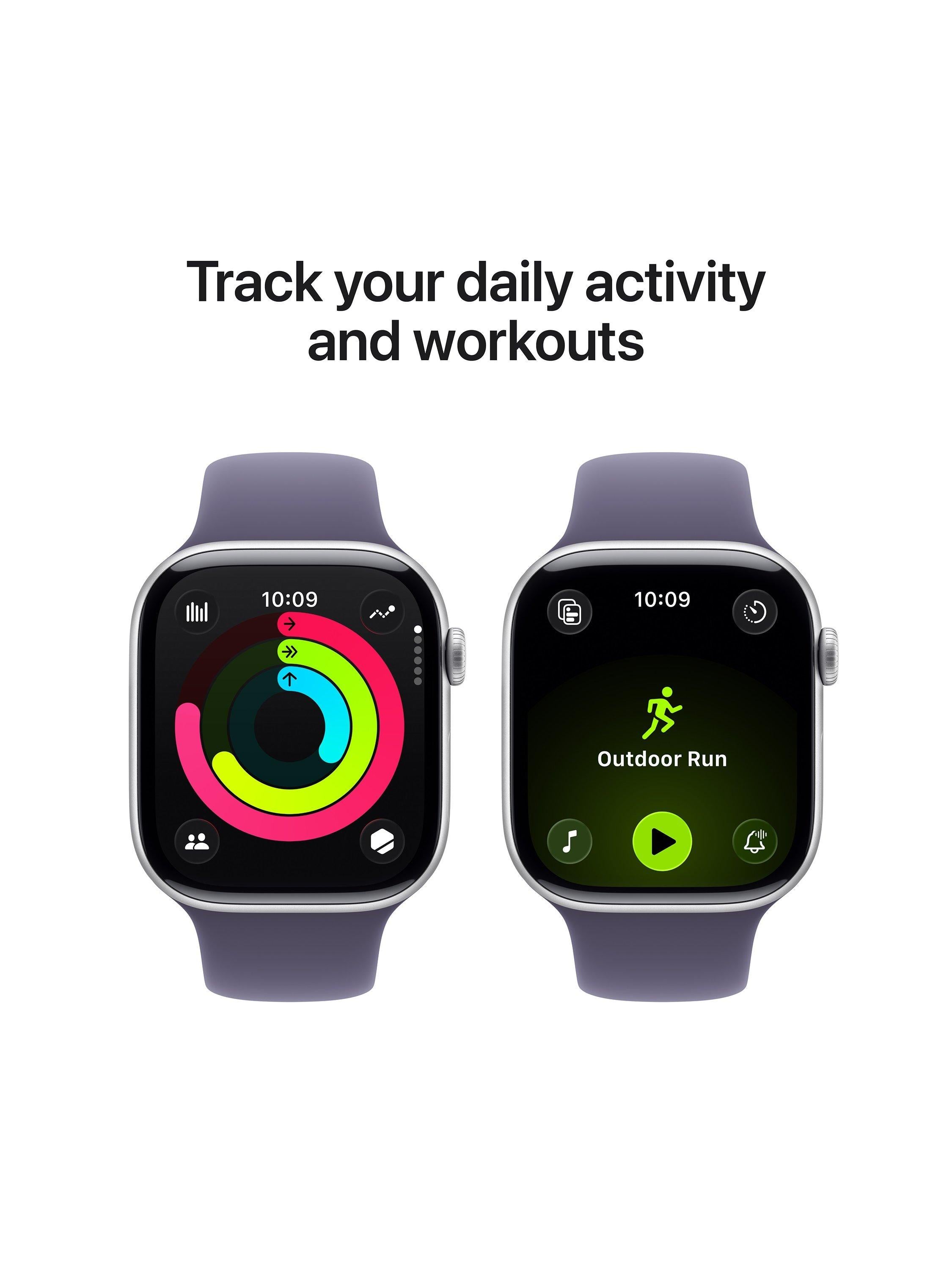 Watch Series 11 GPS + Cellular, 46mm, Aluminium Case, Small-Medium Sport Band, Jet Black/Black