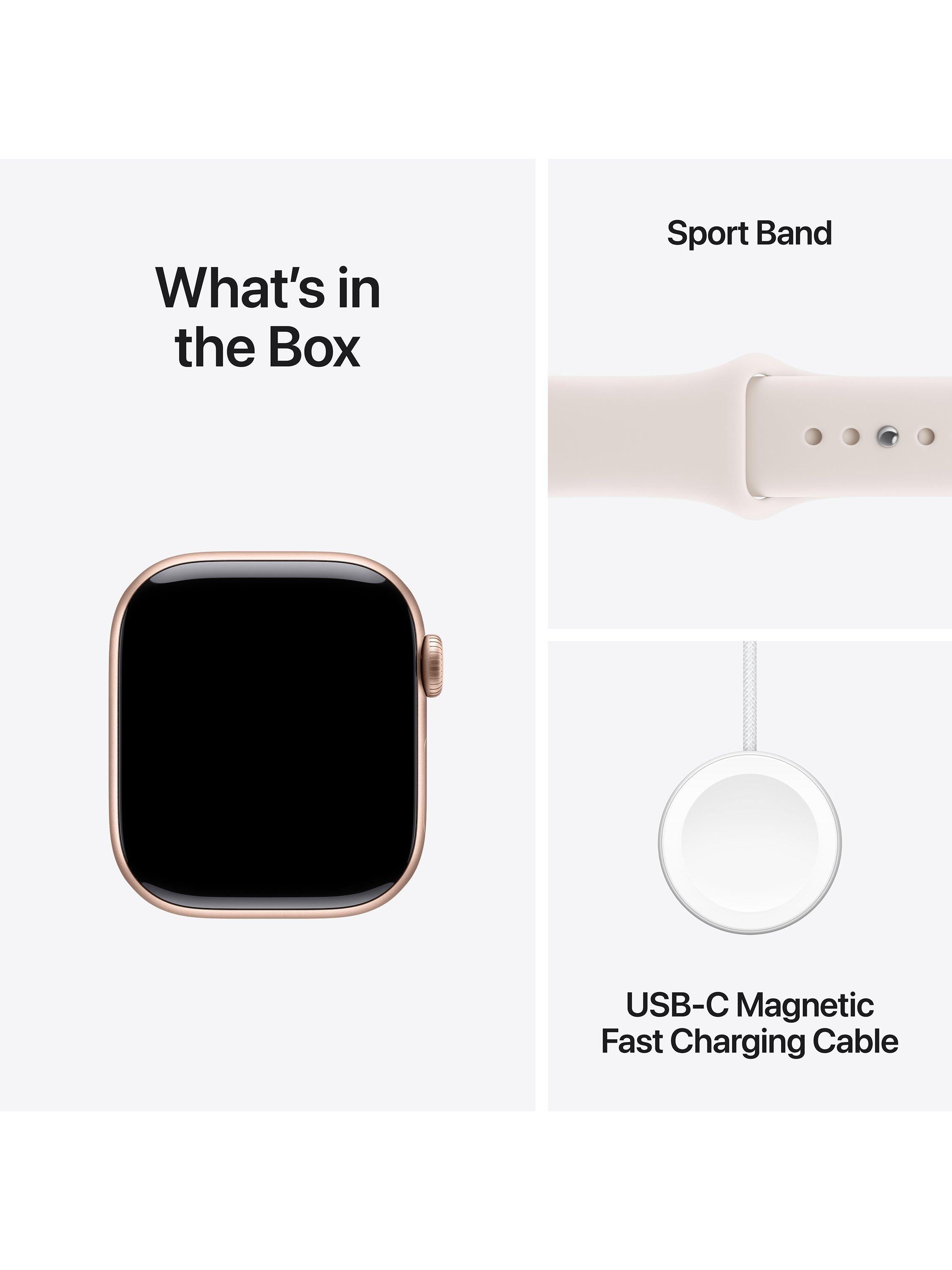 Watch Series 11 GPS, 42mm, Aluminium Case, Small-Medium Sport Band, Rose Gold/Light Blush