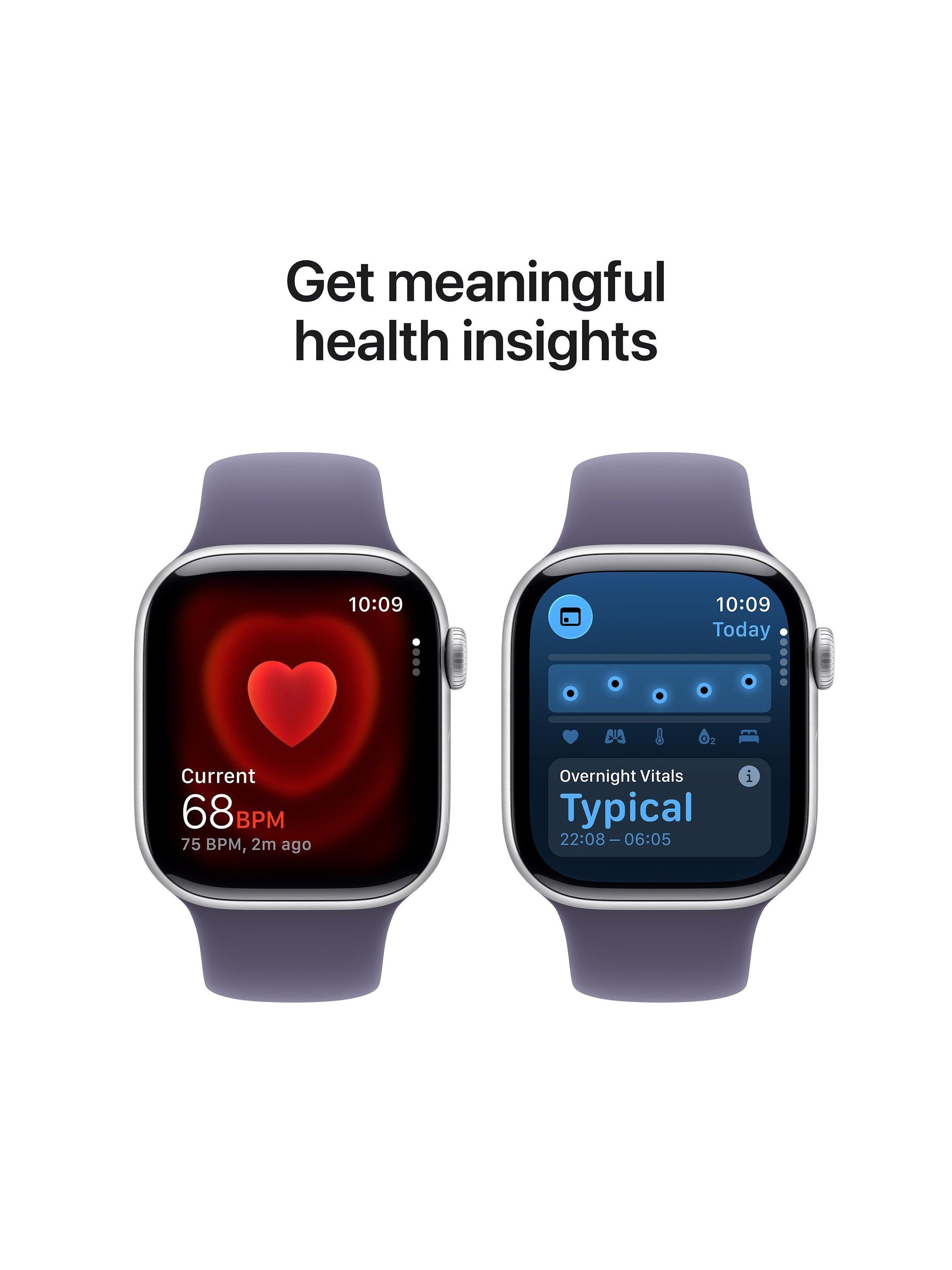 Watch Series 11 GPS, 42mm, Aluminium Case, Small-Medium Sport Band, Rose Gold/Light Blush