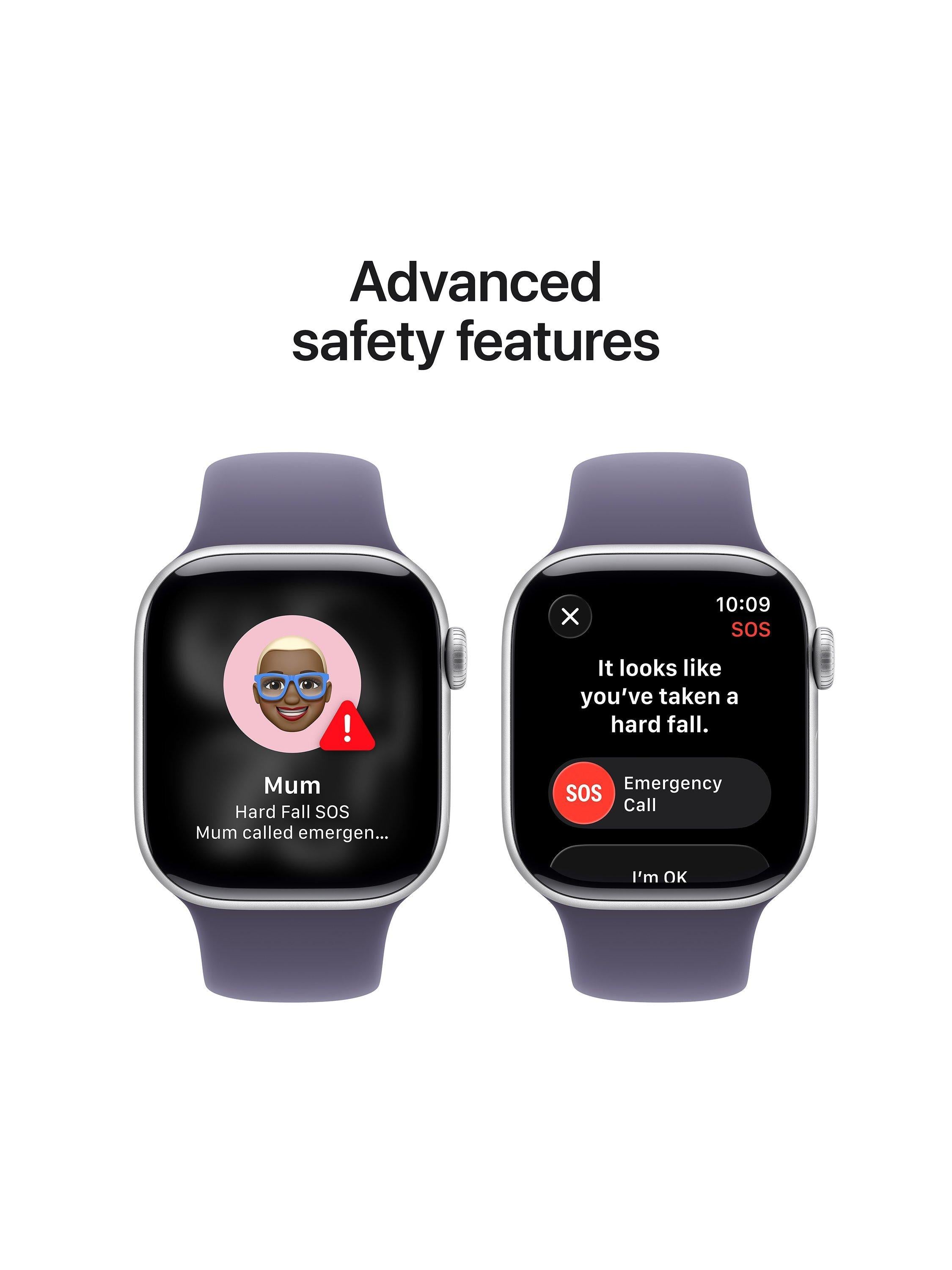 Watch Series 11 GPS, 42mm, Aluminium Case, Small-Medium Sport Band, Rose Gold/Light Blush