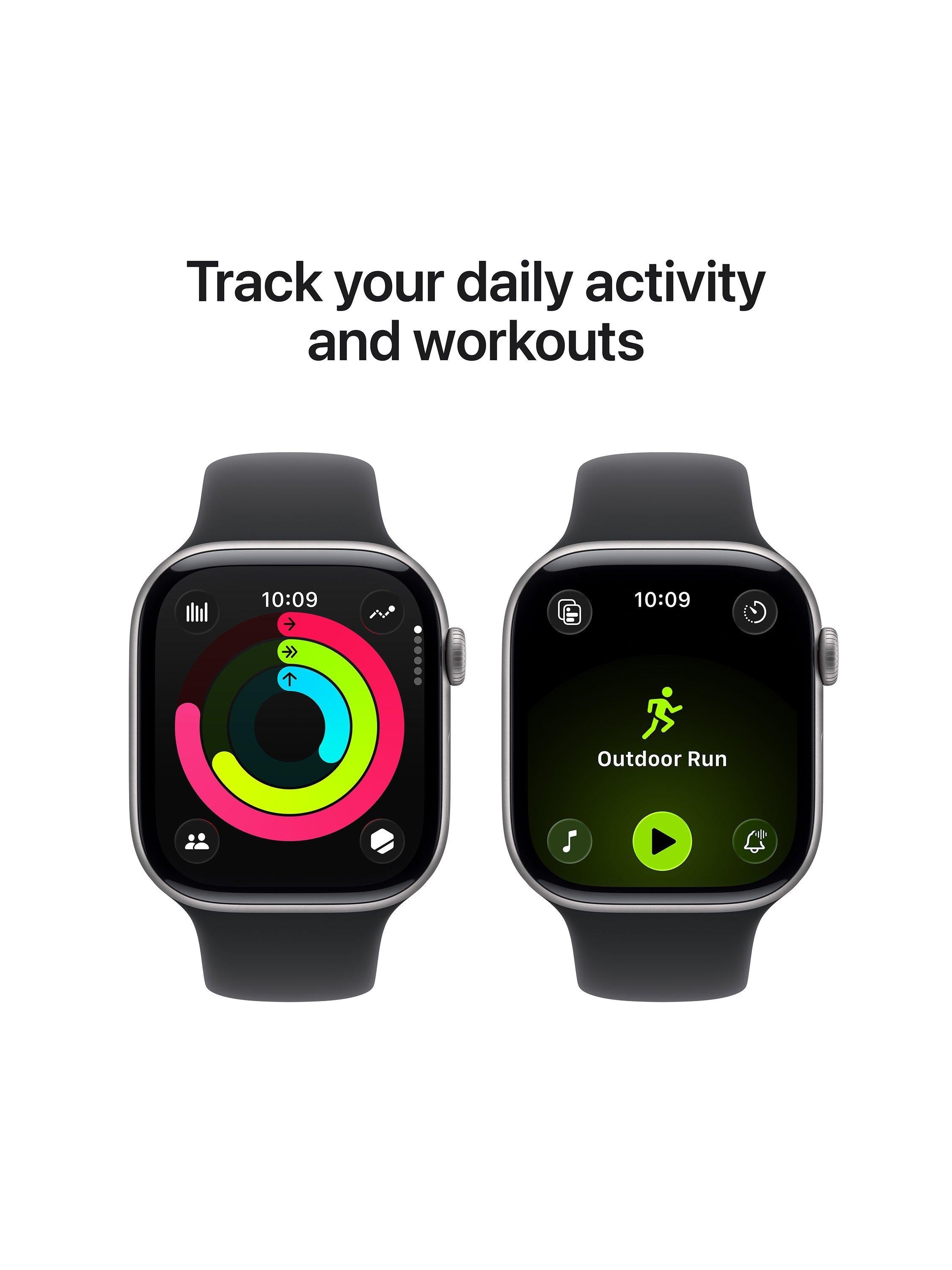 Watch Series 11 GPS, 46mm, Aluminium Case, Small-Medium Sport Band, Jet Black/Black