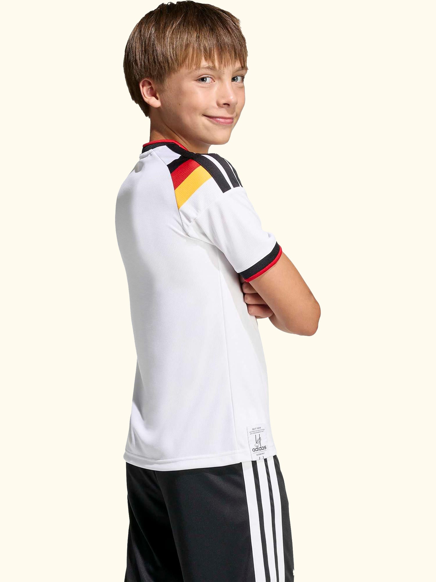 Kids' Germany 26 Home Football Shirt, White
