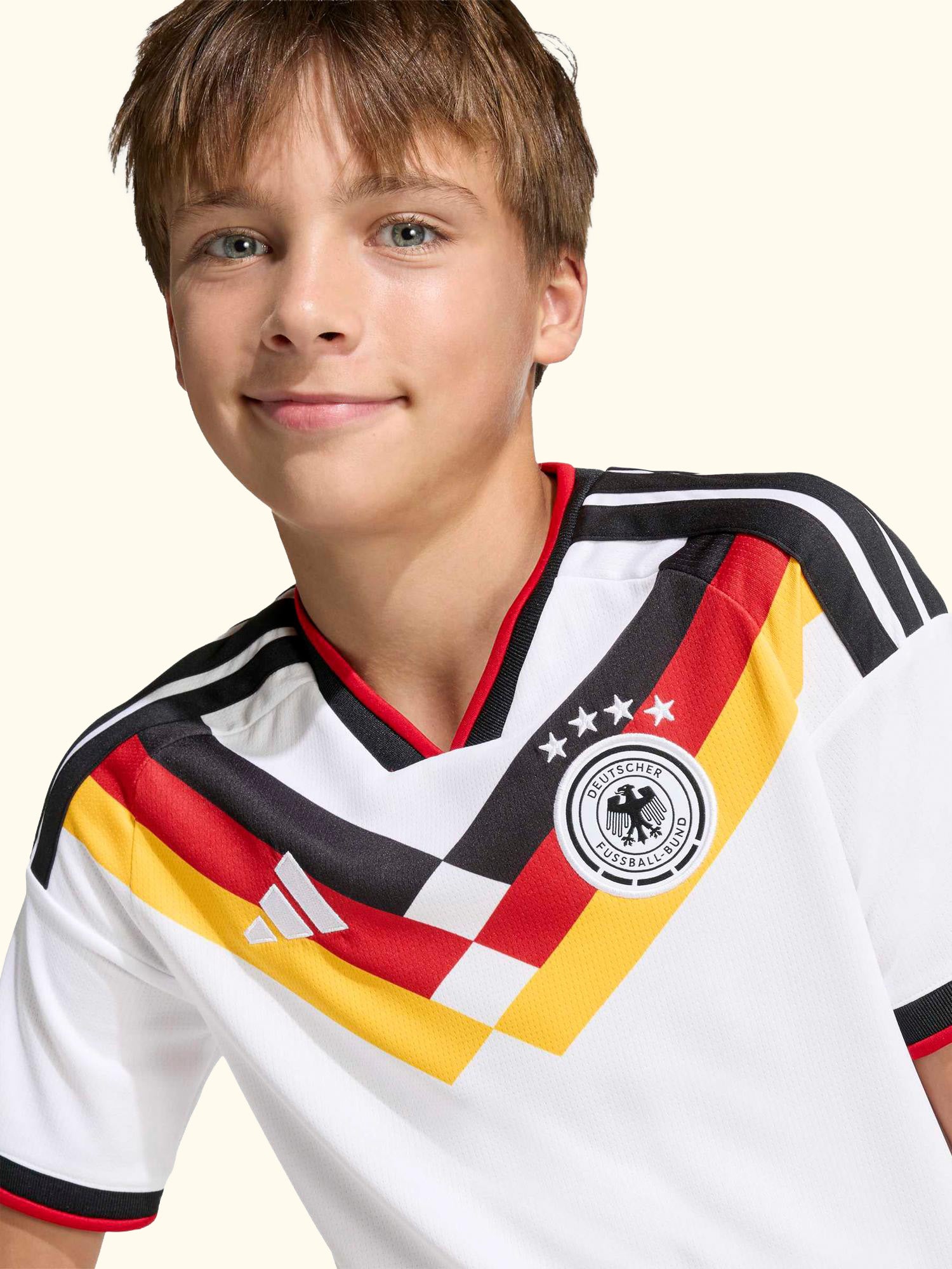 Kids' Germany 26 Home Football Shirt, White