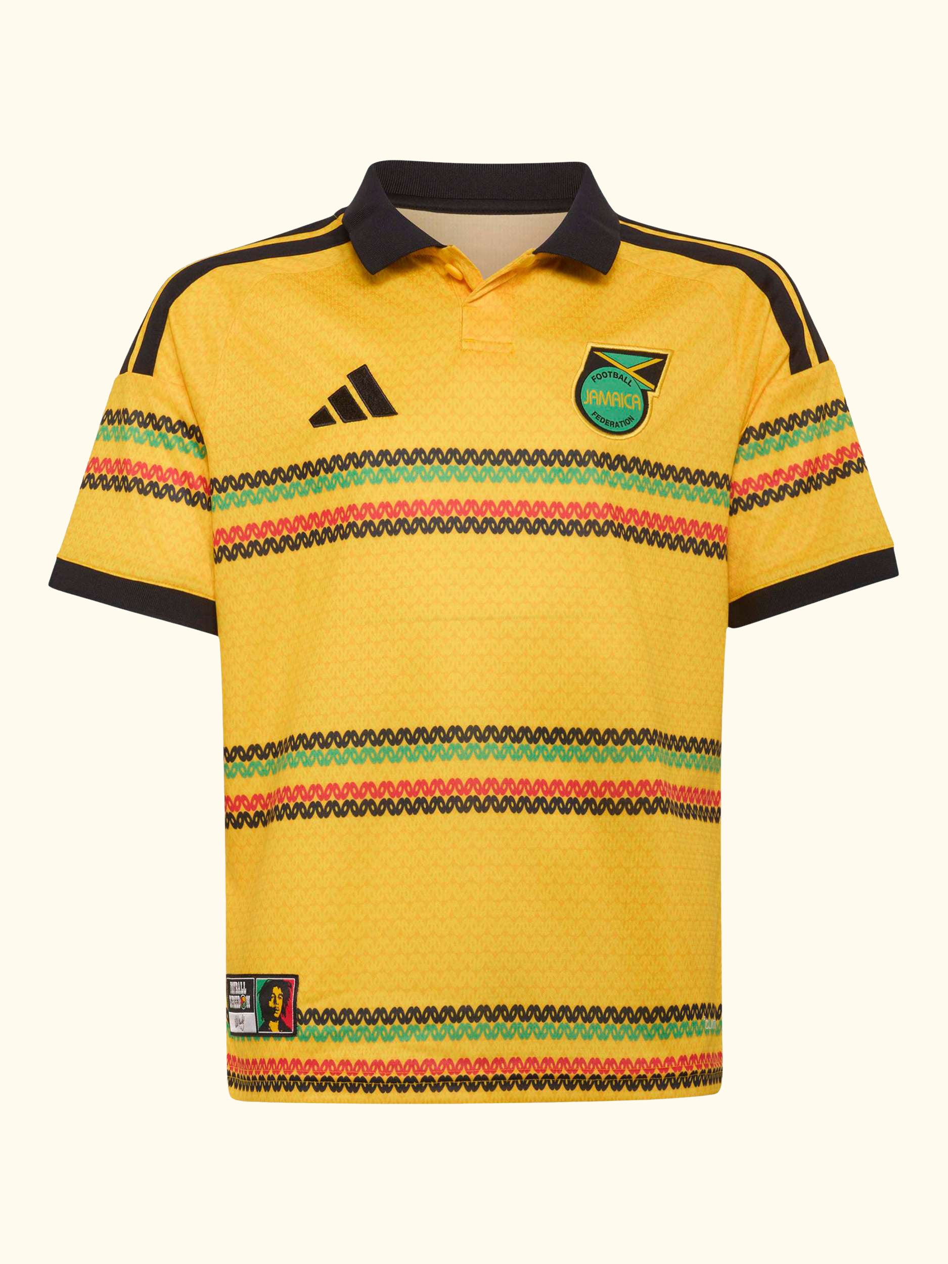 Kids' Jamaica 26 Home Football Shirt, Bold Gold