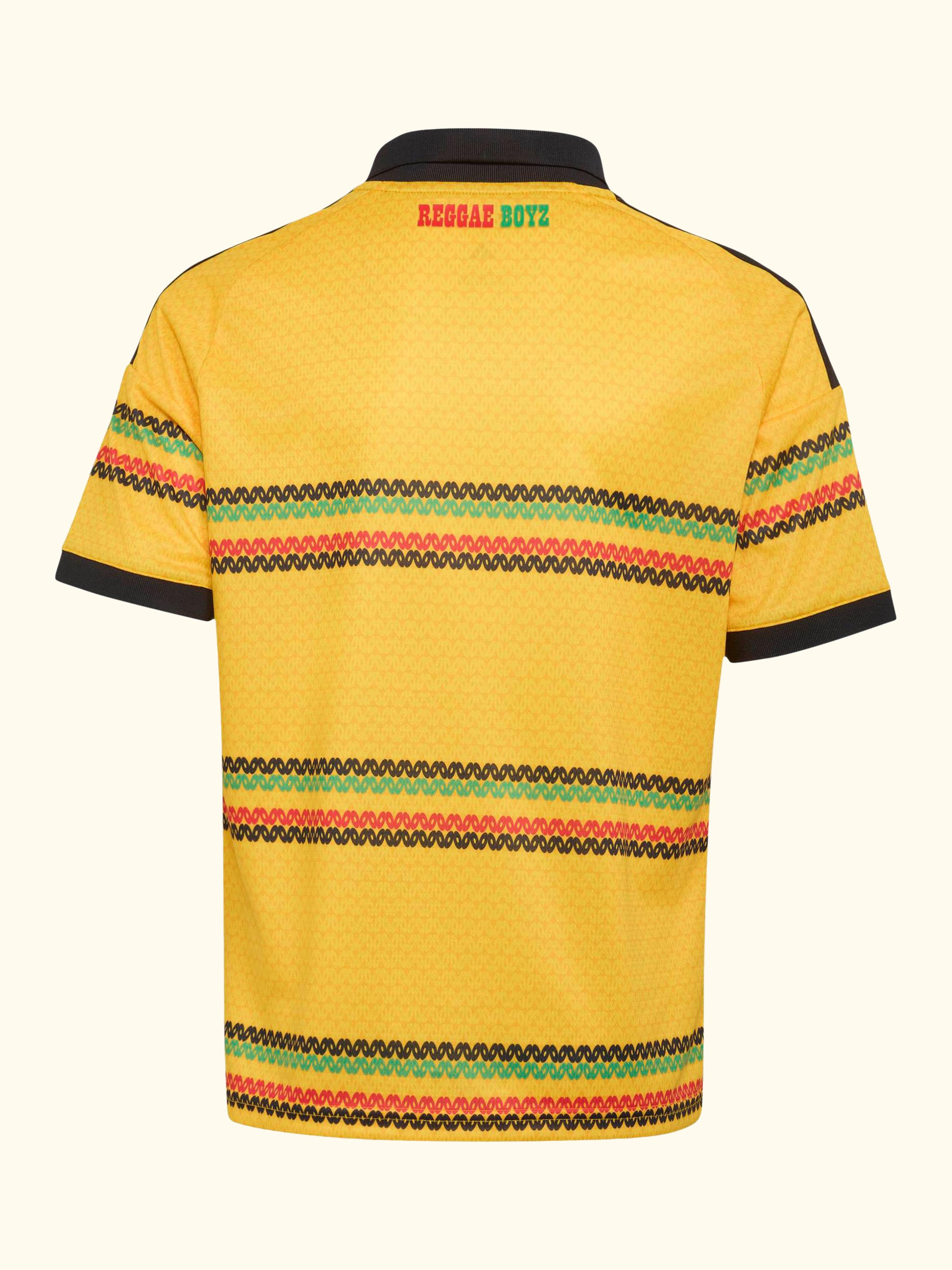 Kids' Jamaica 26 Home Football Shirt, Bold Gold