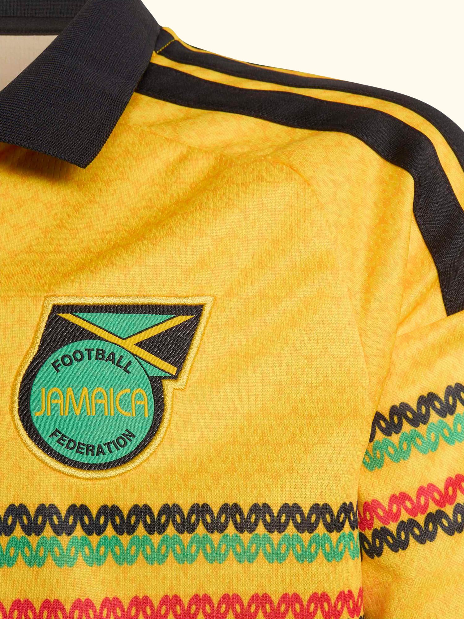 Kids' Jamaica 26 Home Football Shirt, Bold Gold