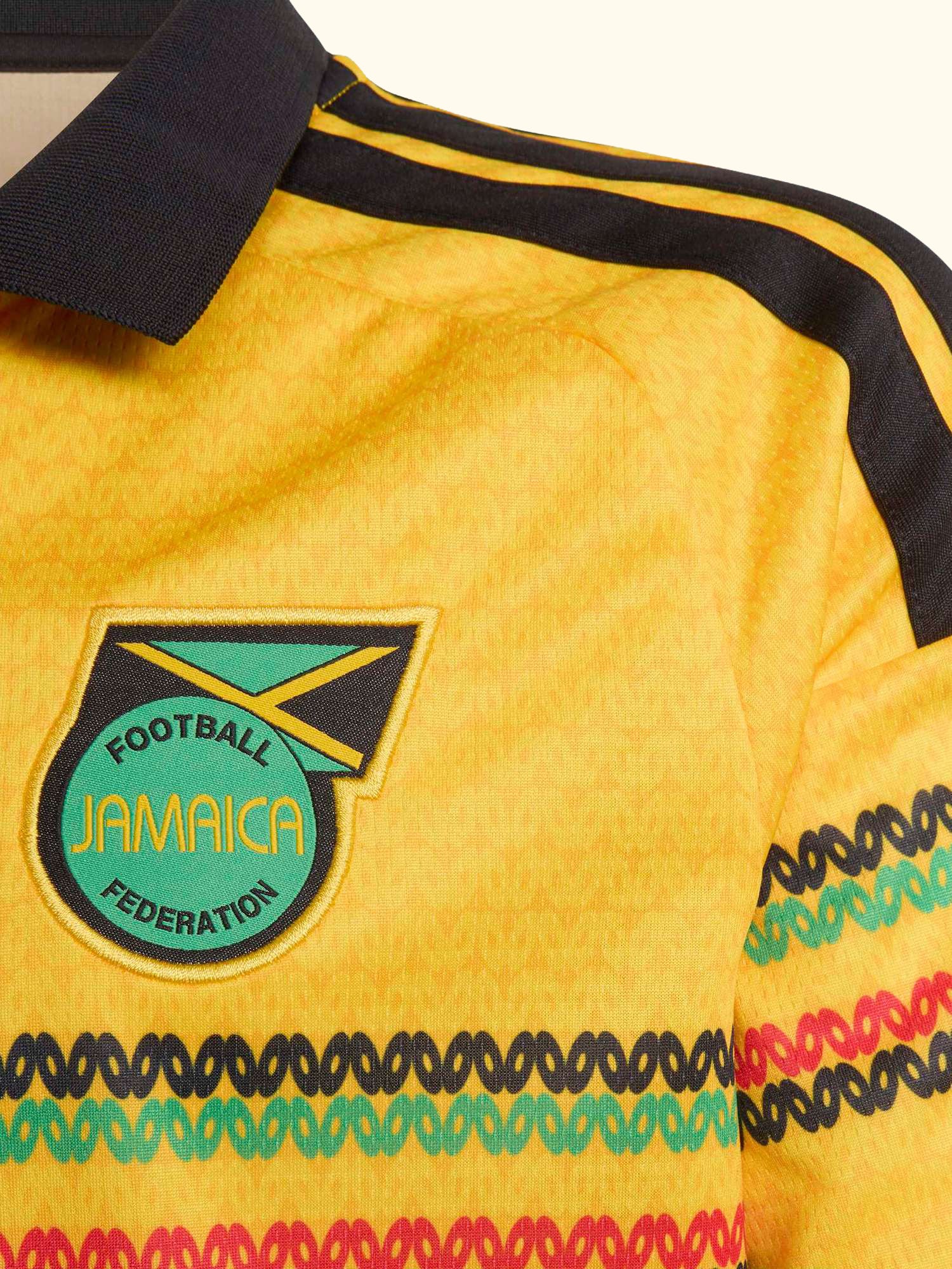 Kids' Jamaica 26 Home Football Shirt, Bold Gold