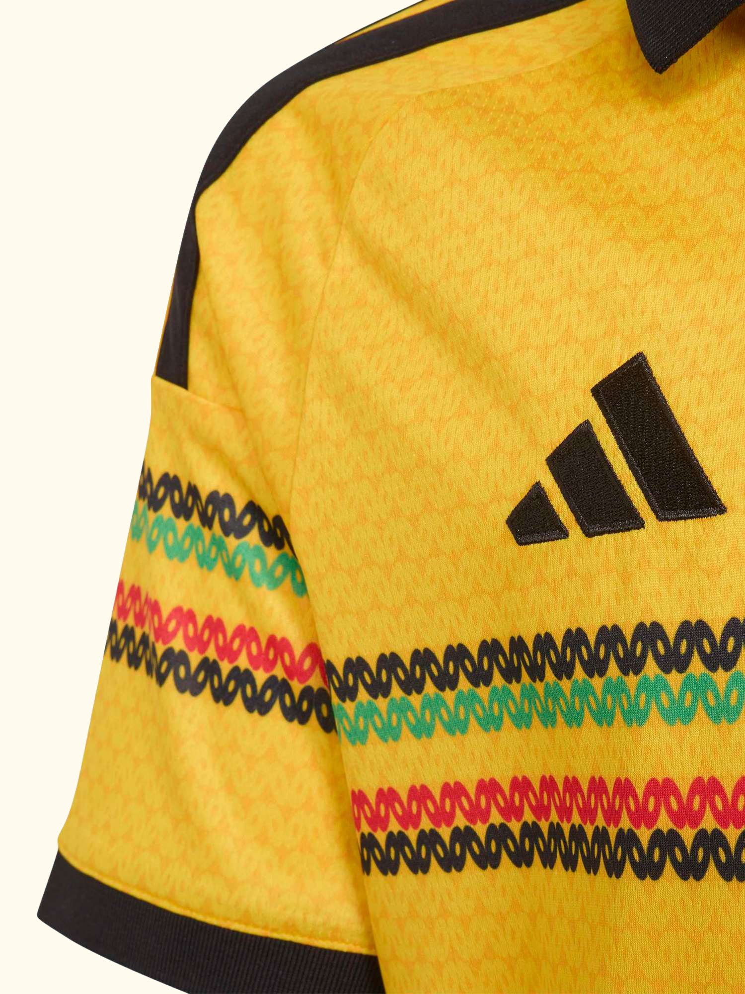 Kids' Jamaica 26 Home Football Shirt, Bold Gold