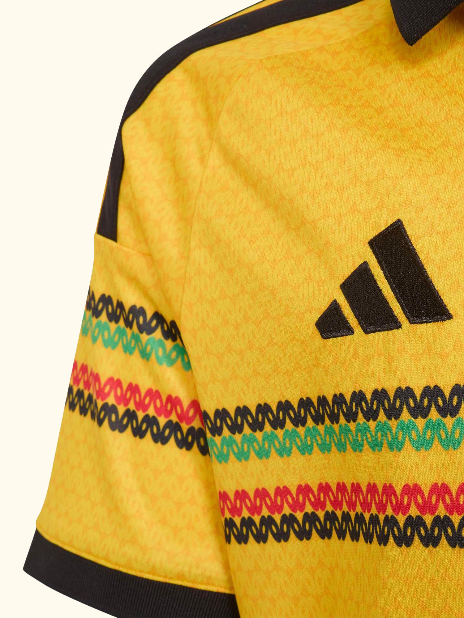 Kids' Jamaica 26 Home Football Shirt, Bold Gold