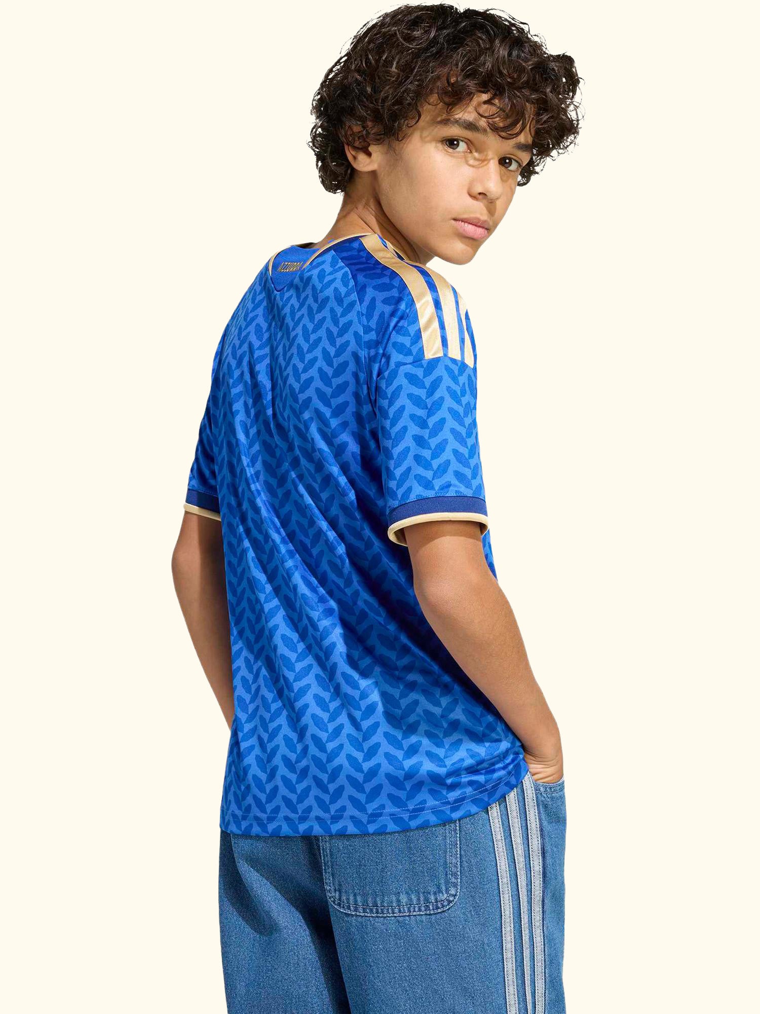 Kids' Italy 26 Home Football Jersey, Bold Blue