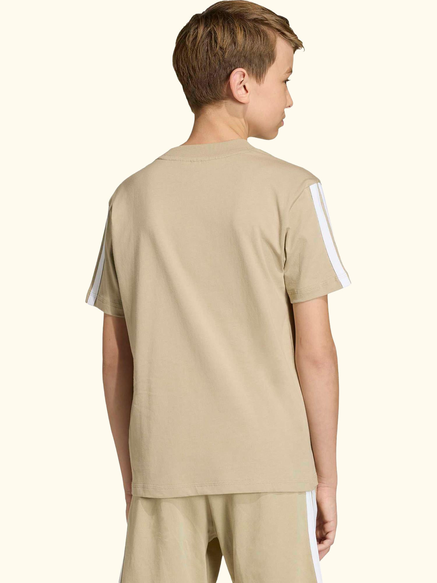 Kids' Essentials Short Sleeved T-Shirt, Beige/White