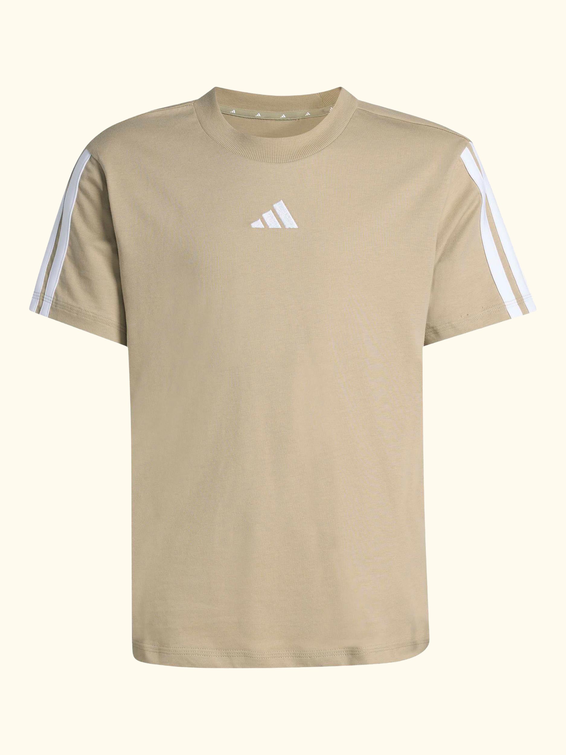 Kids' Essentials Short Sleeved T-Shirt, Beige/White