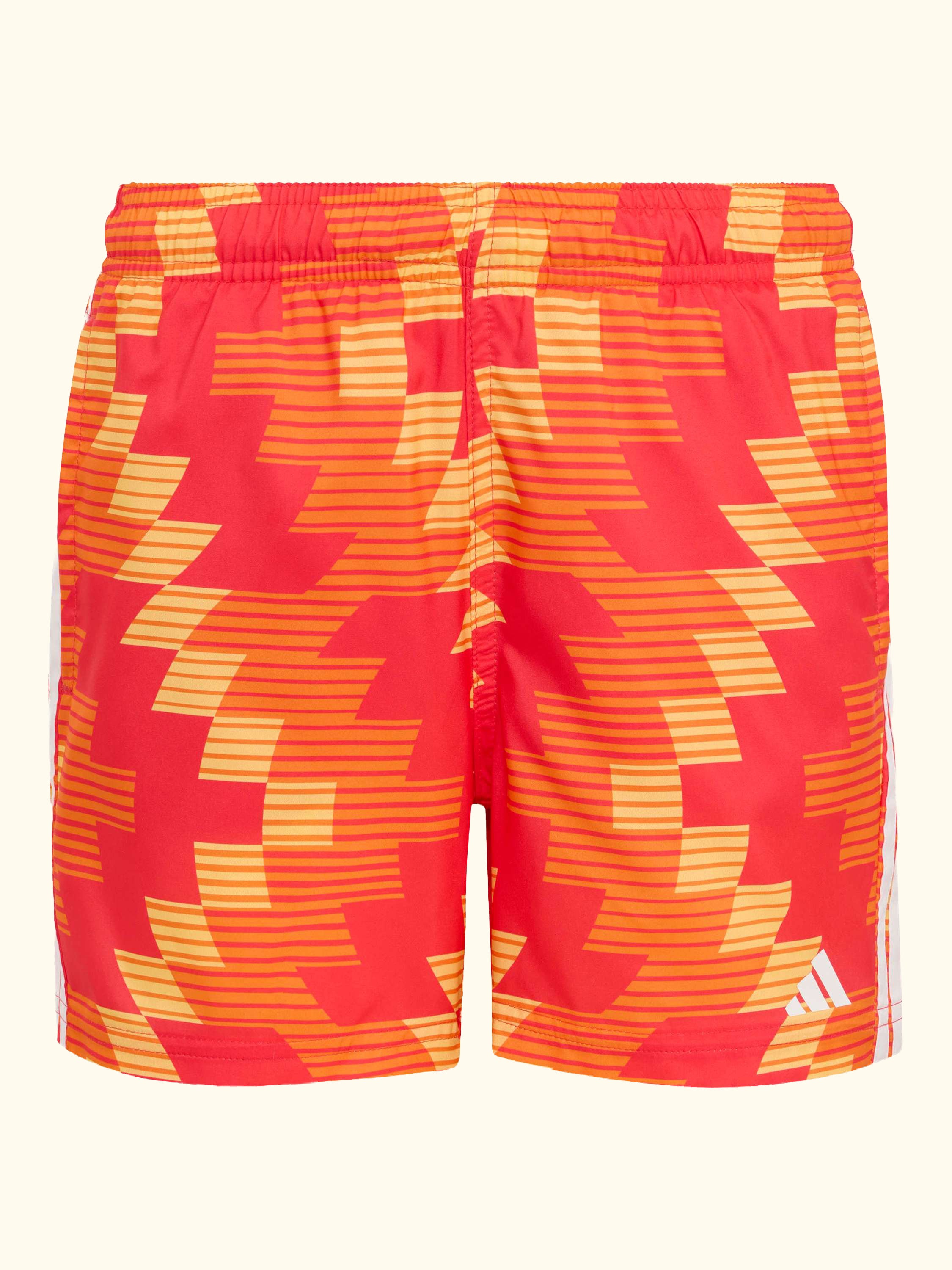 Kids' Football Graphic Swim Shorts, Pure Orange/White