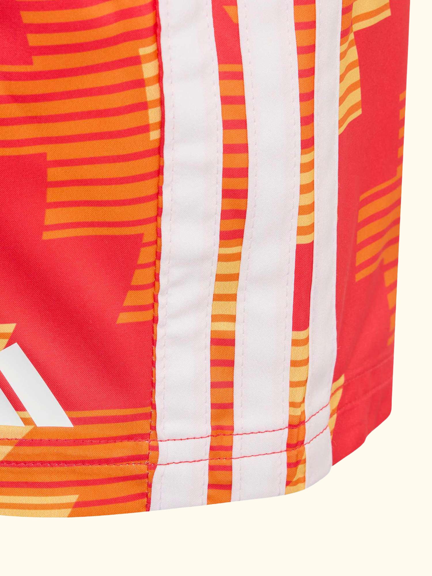 Kids' Football Graphic Swim Shorts, Pure Orange/White