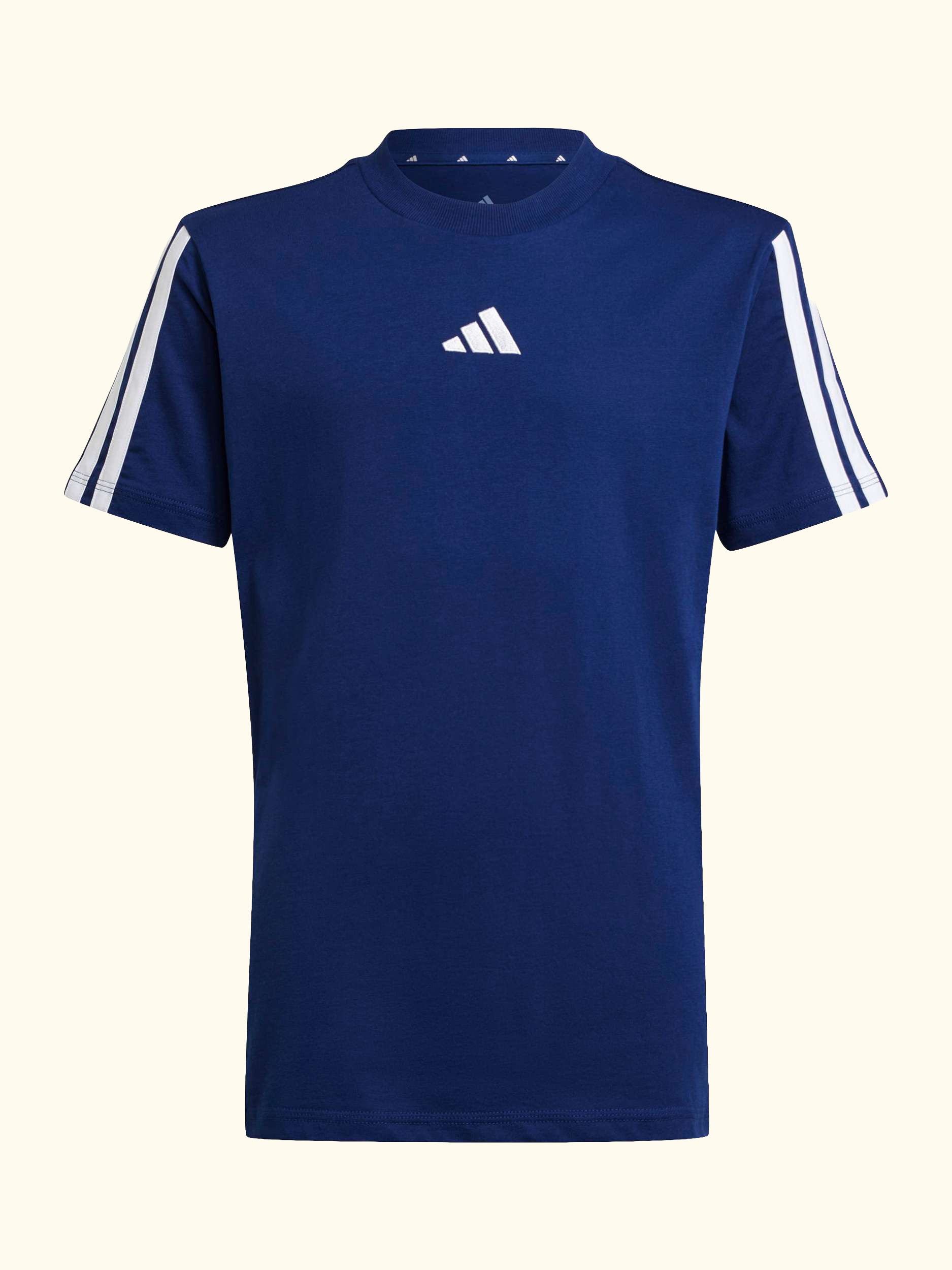 Kids' Classic 3-Stripes T-Shirt, Dark Blue/White