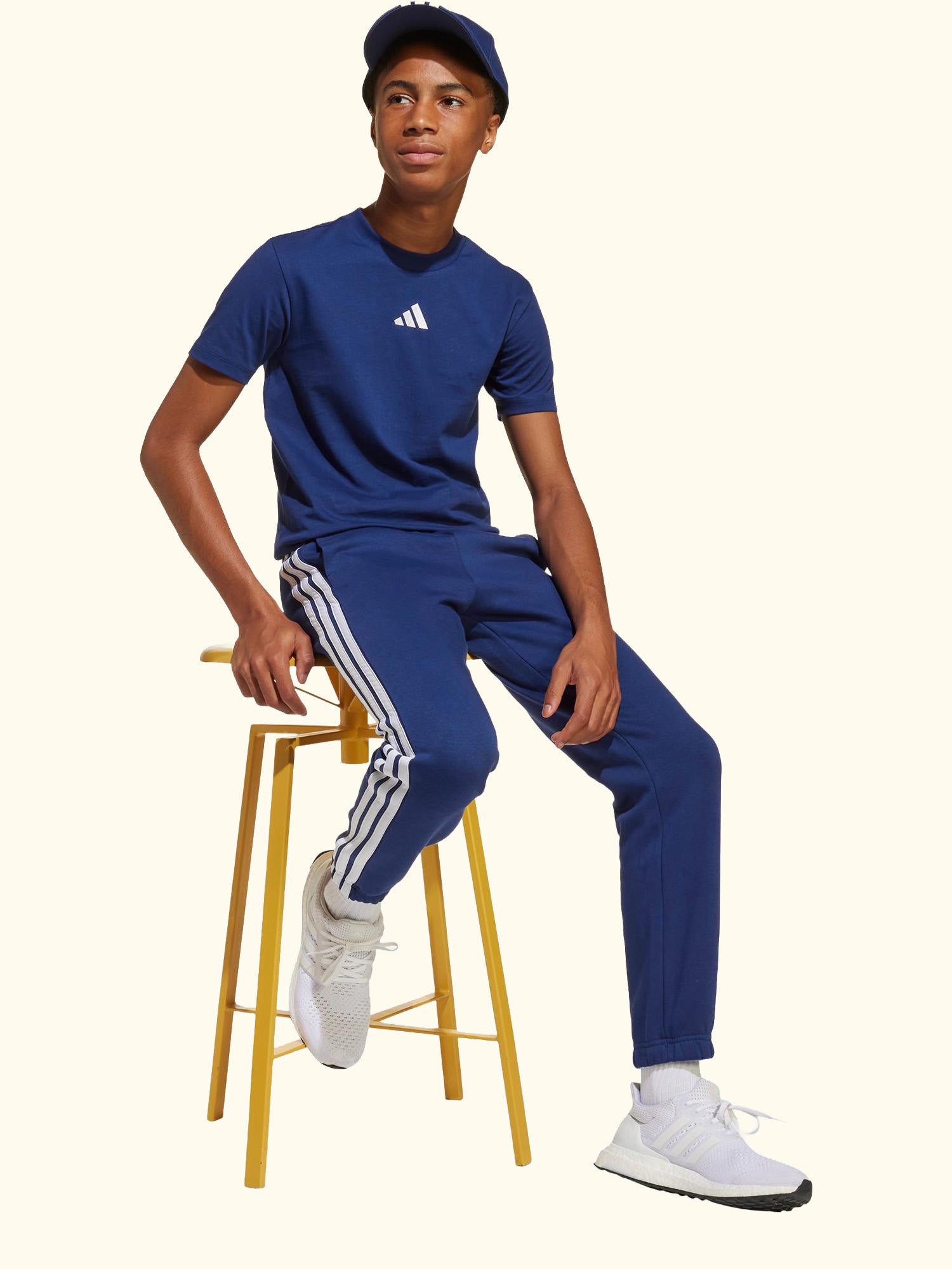 Kids' Classic 3-Stripes Joggers, Dark Blue/White