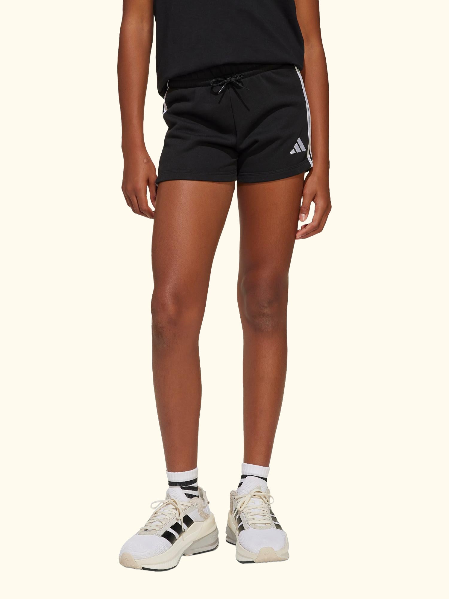 Kids' Classic 3-Stripes Shorts, Black/White