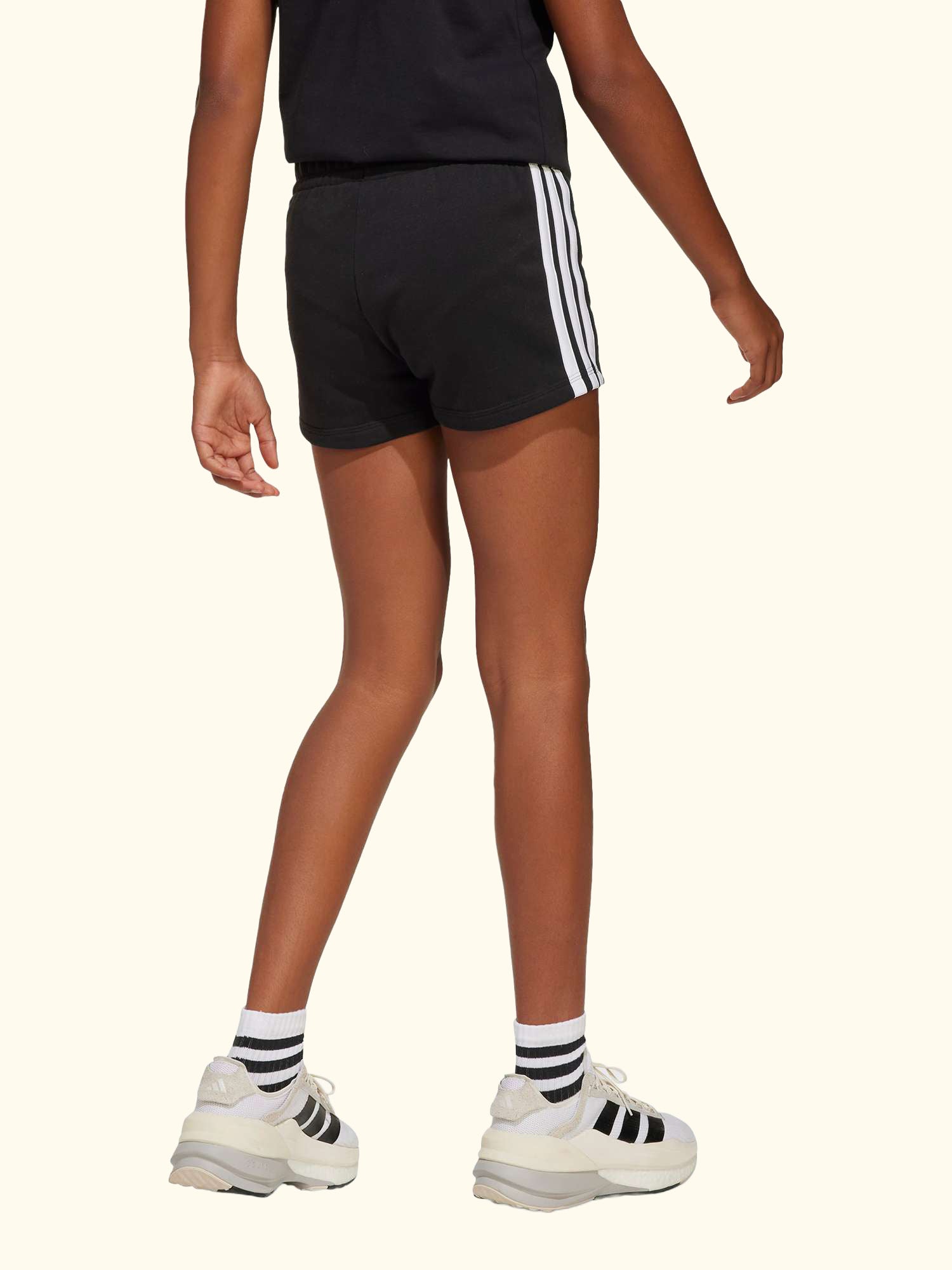Kids' Classic 3-Stripes Shorts, Black/White