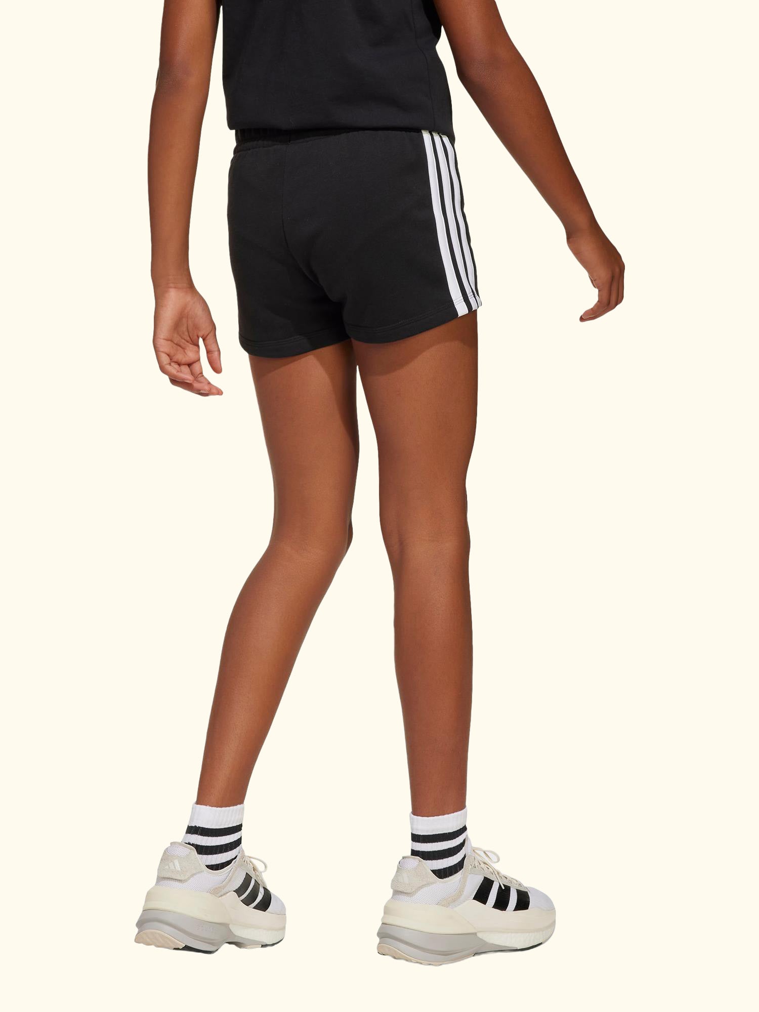 Kids' Classic 3-Stripes Shorts, Black/White
