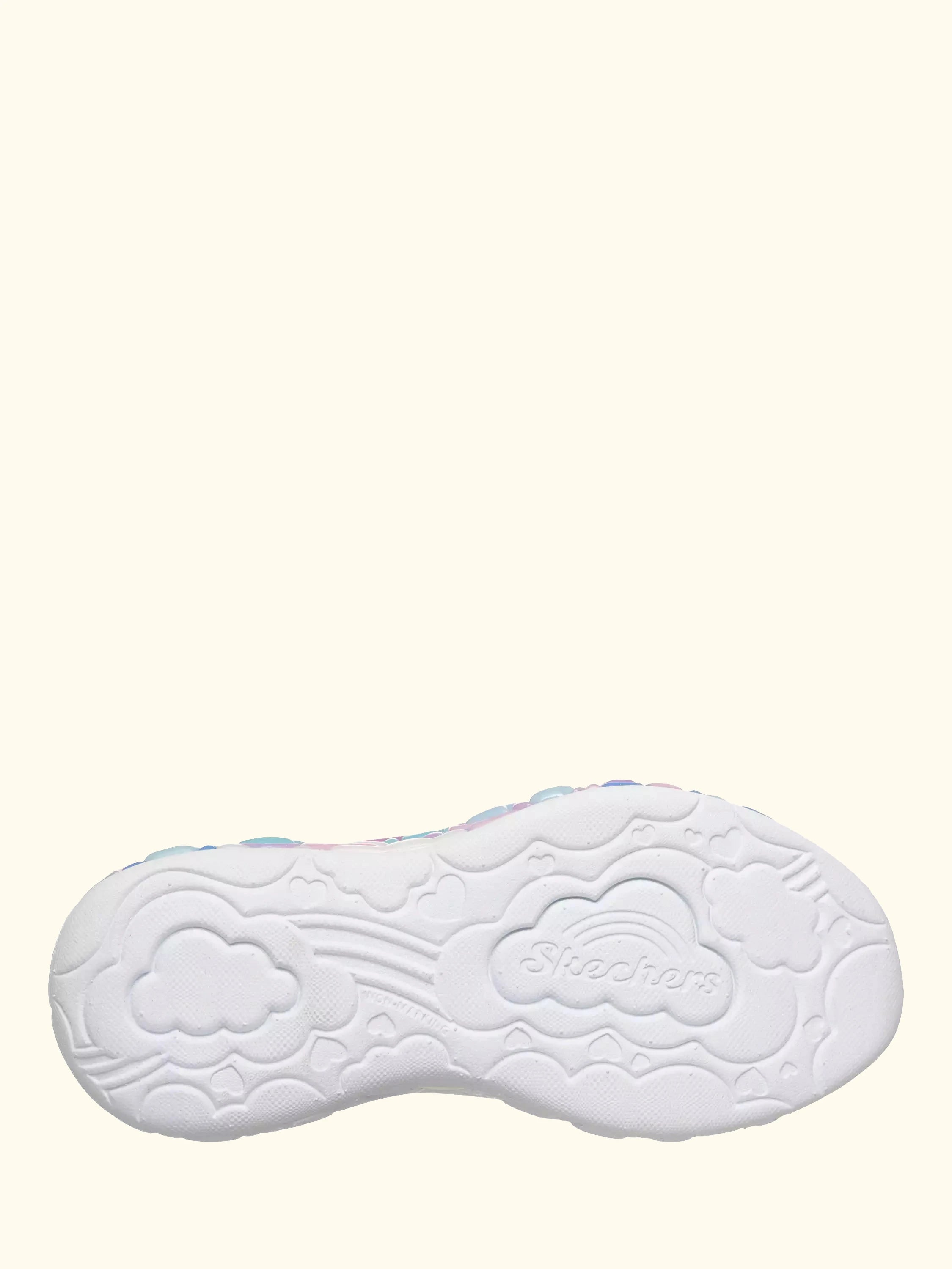 Skechers Kids' S-Lights Eternal Heart Lights Trainers, Silver/Multi