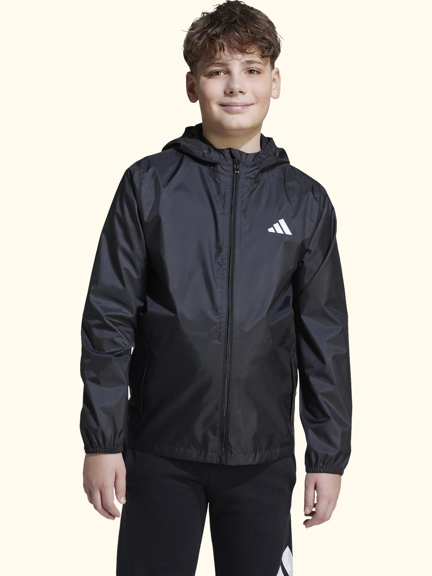 Kids' Waterproof Rain Jacket, Black