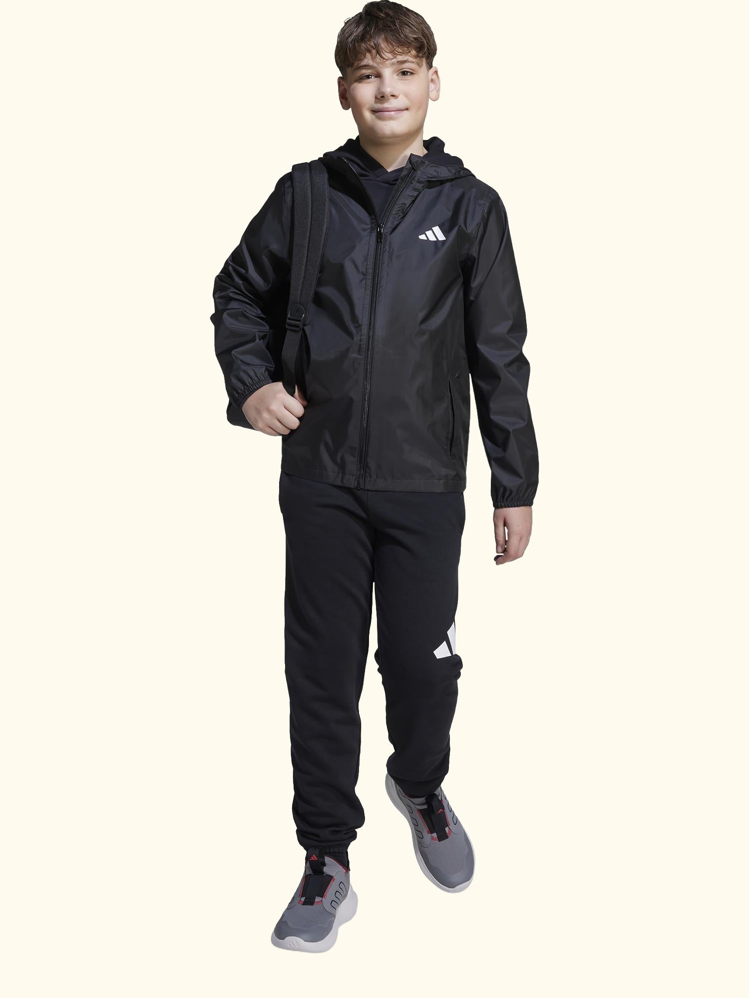 Kids' Waterproof Rain Jacket, Black