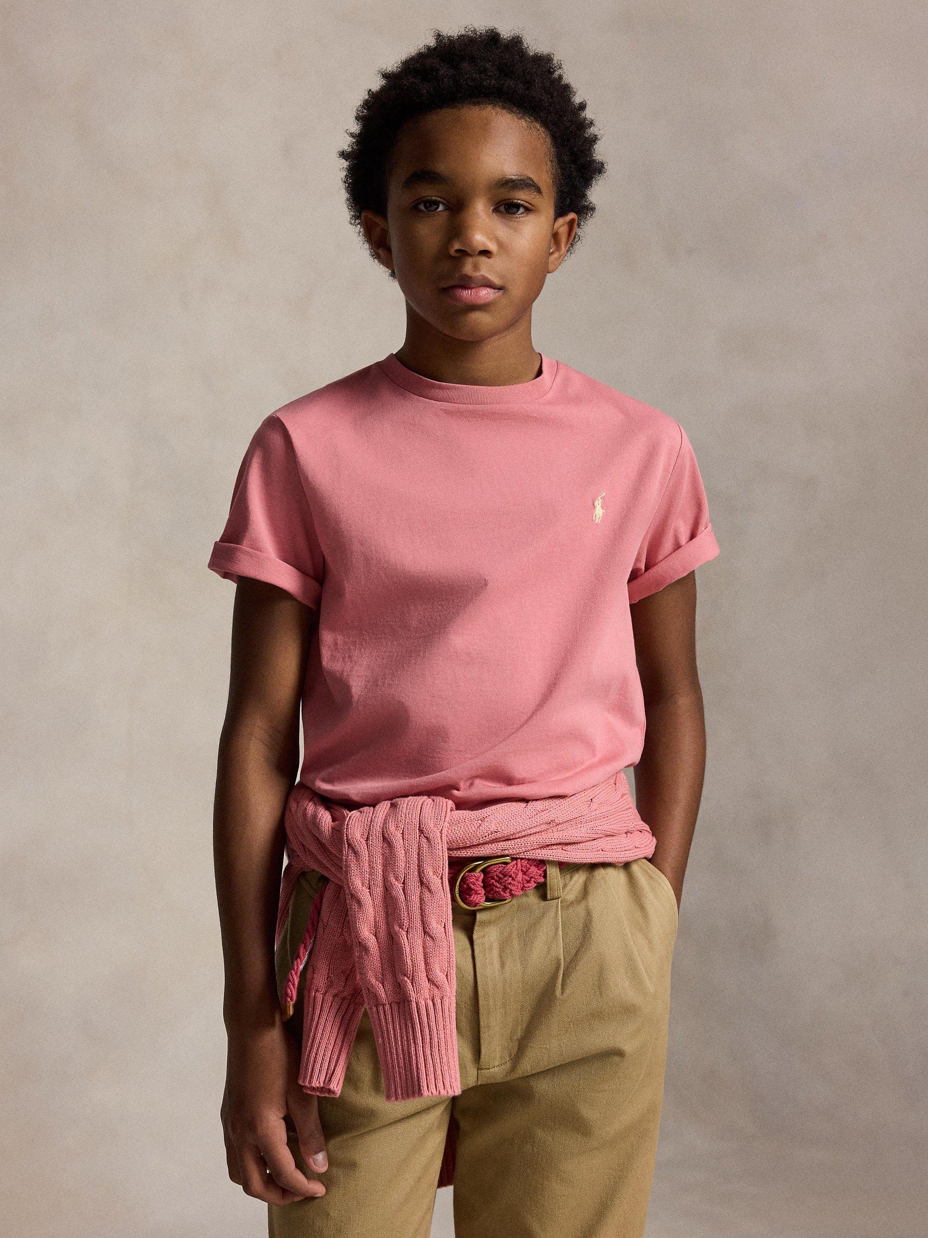 Kids' Cotton Crew Neck T-Shirt, Desert Rose