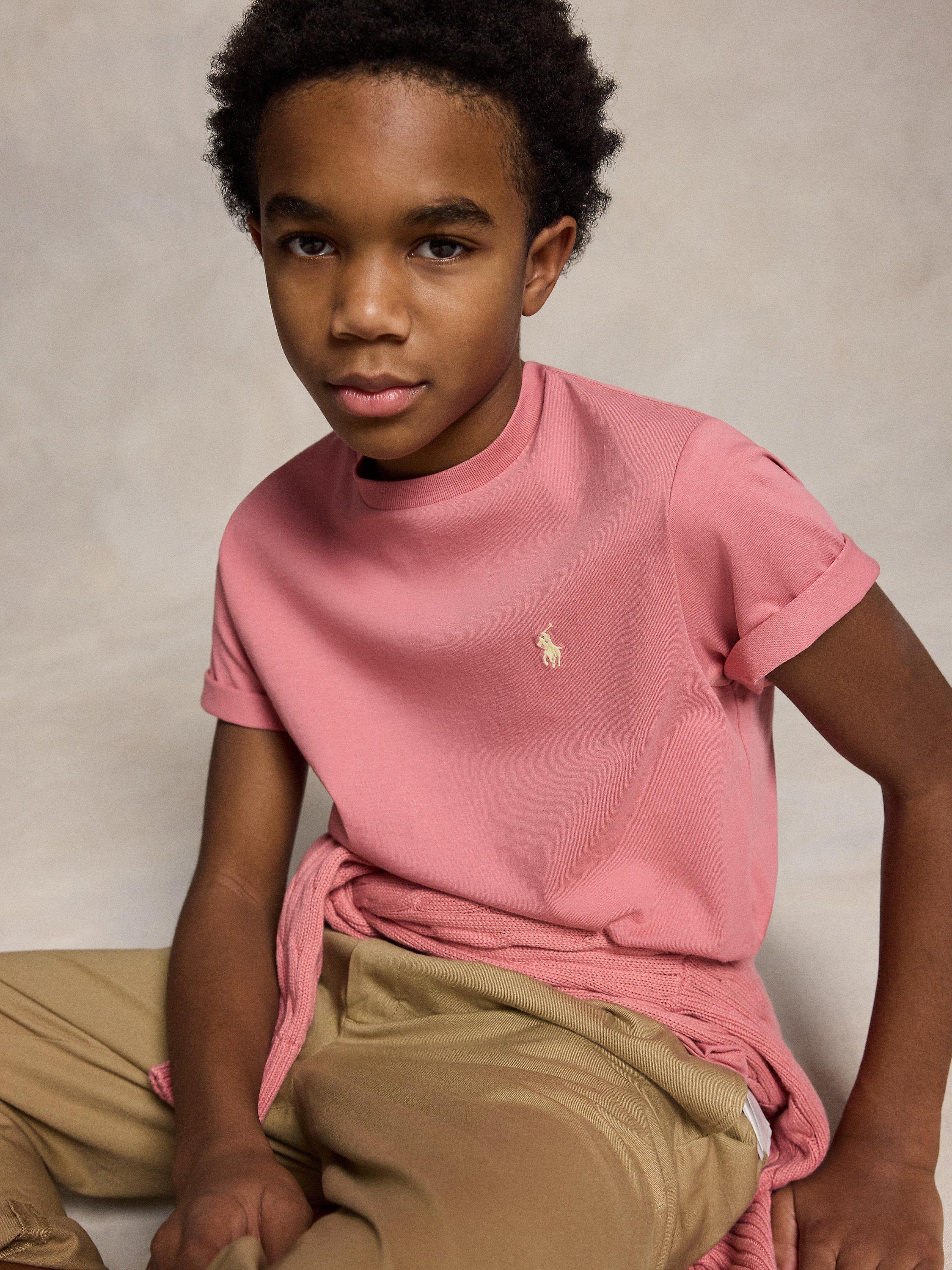 Kids' Cotton Crew Neck T-Shirt, Desert Rose