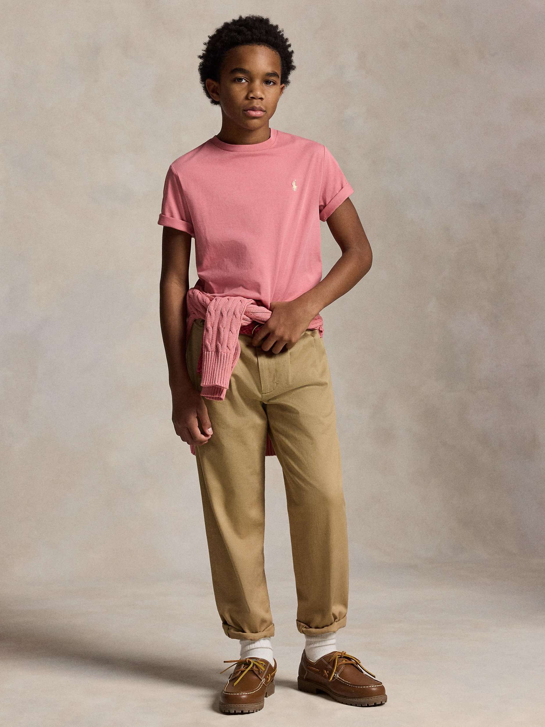 Kids' Cotton Crew Neck T-Shirt, Desert Rose