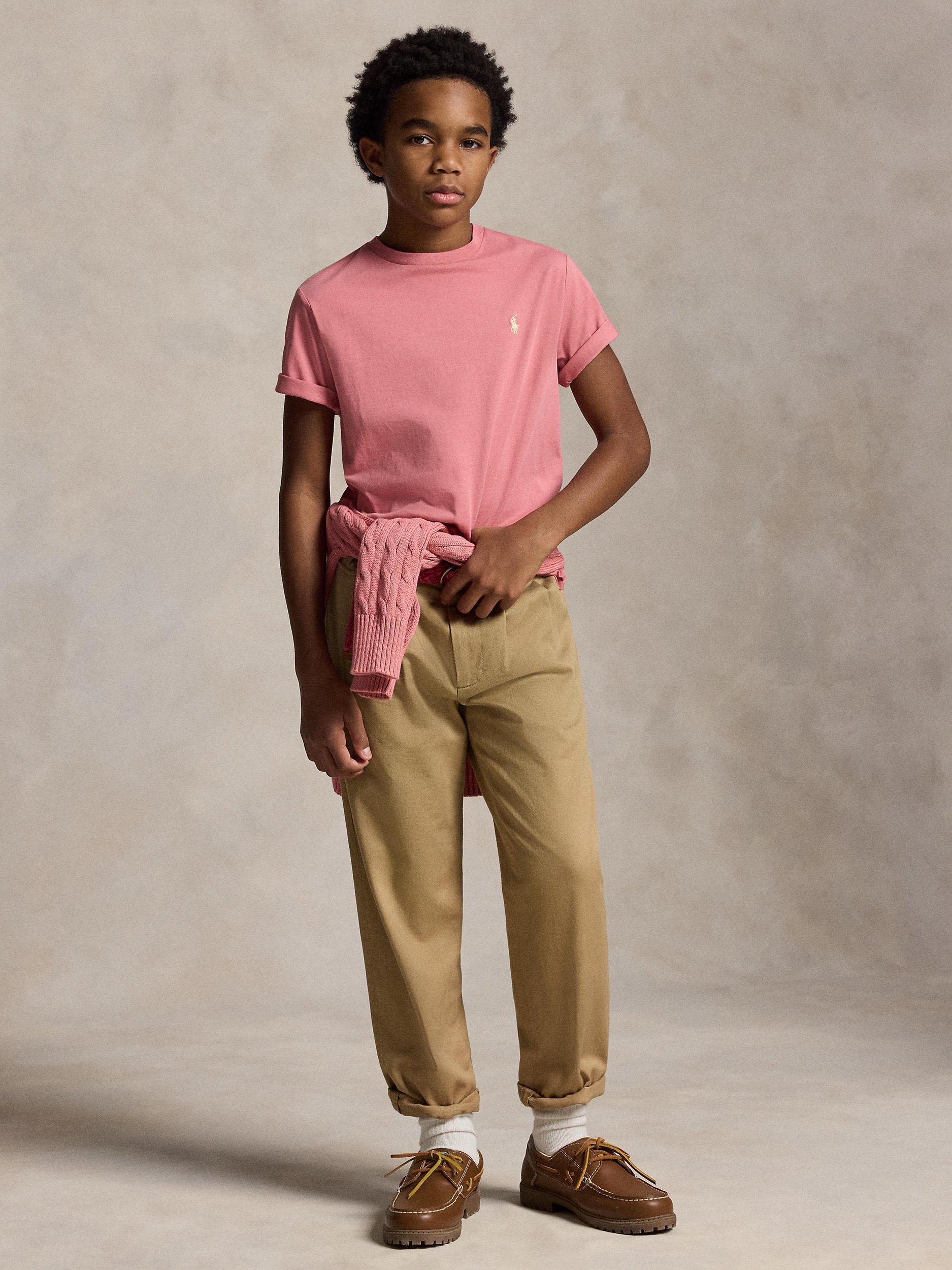 Kids' Cotton Crew Neck T-Shirt, Desert Rose