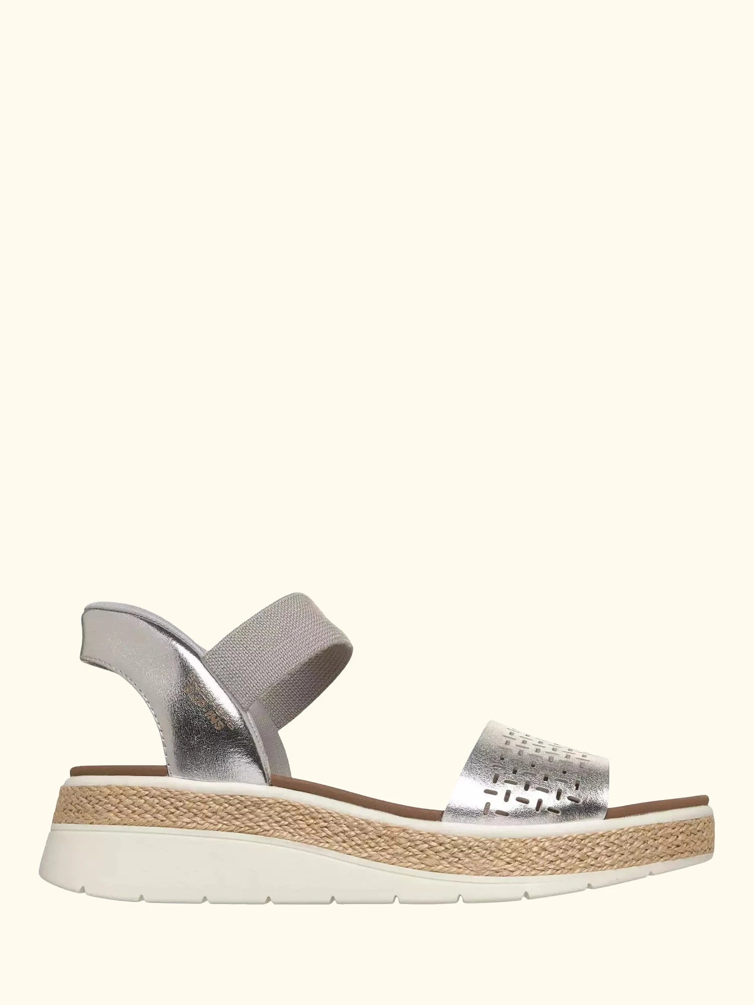 Skechers BOBS Sun Ray Footbed Sandals, Silver