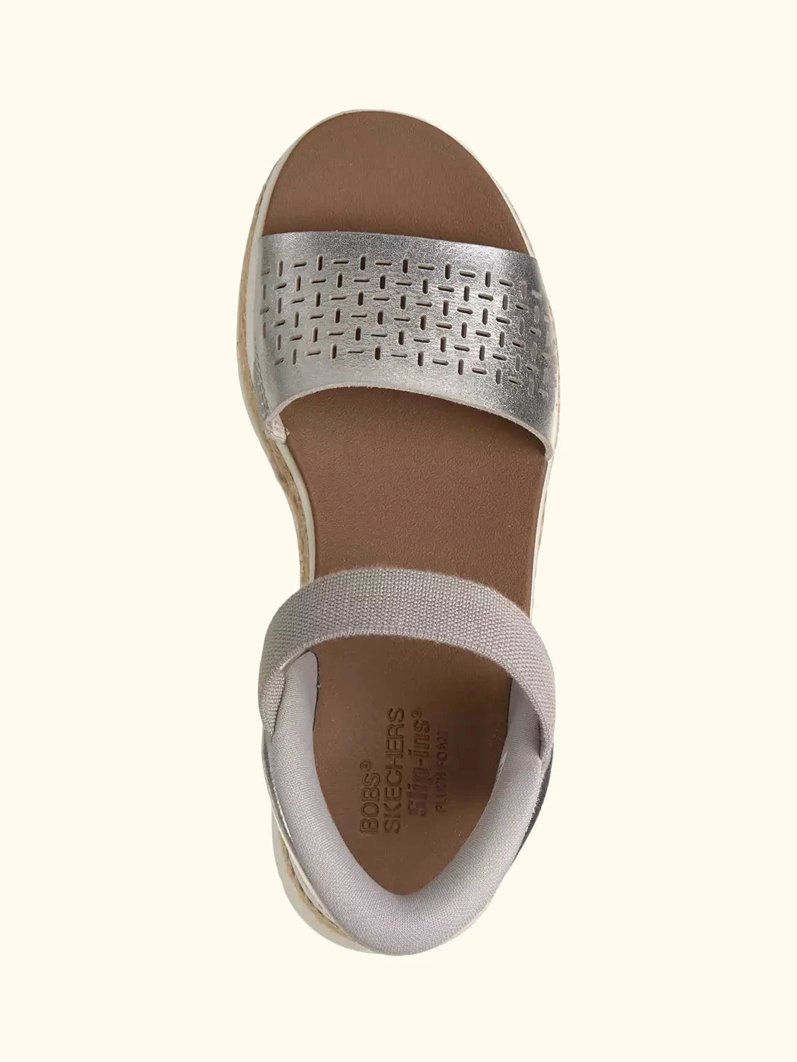 Skechers BOBS Sun Ray Footbed Sandals, Silver
